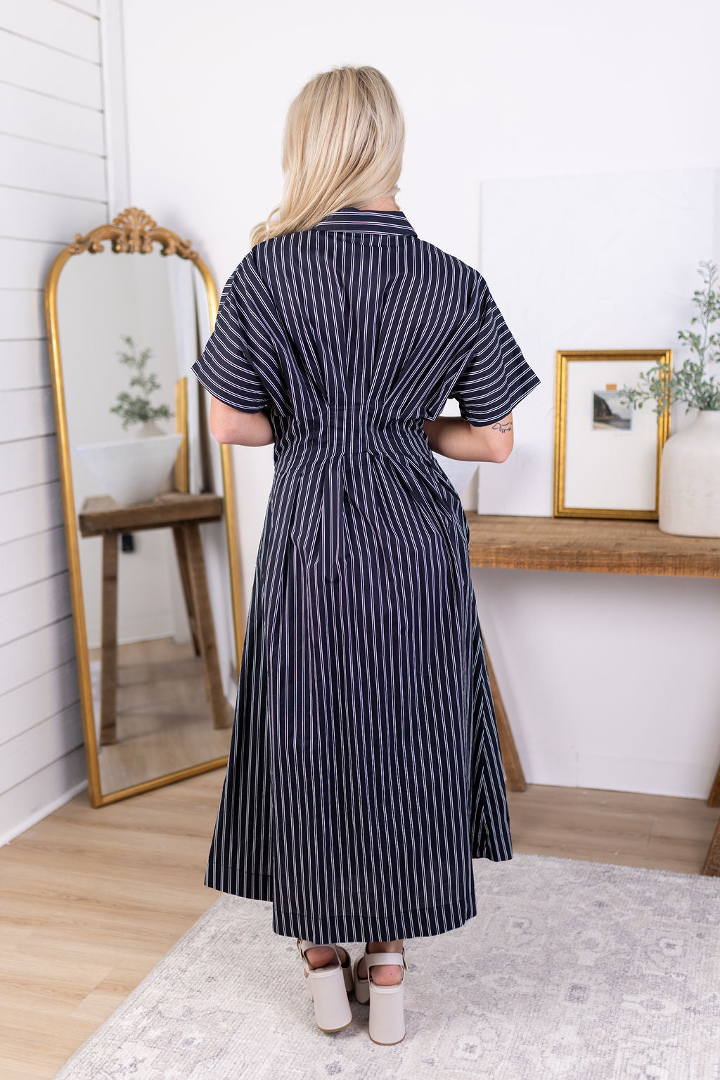 Lottie Pleated Midi Dress