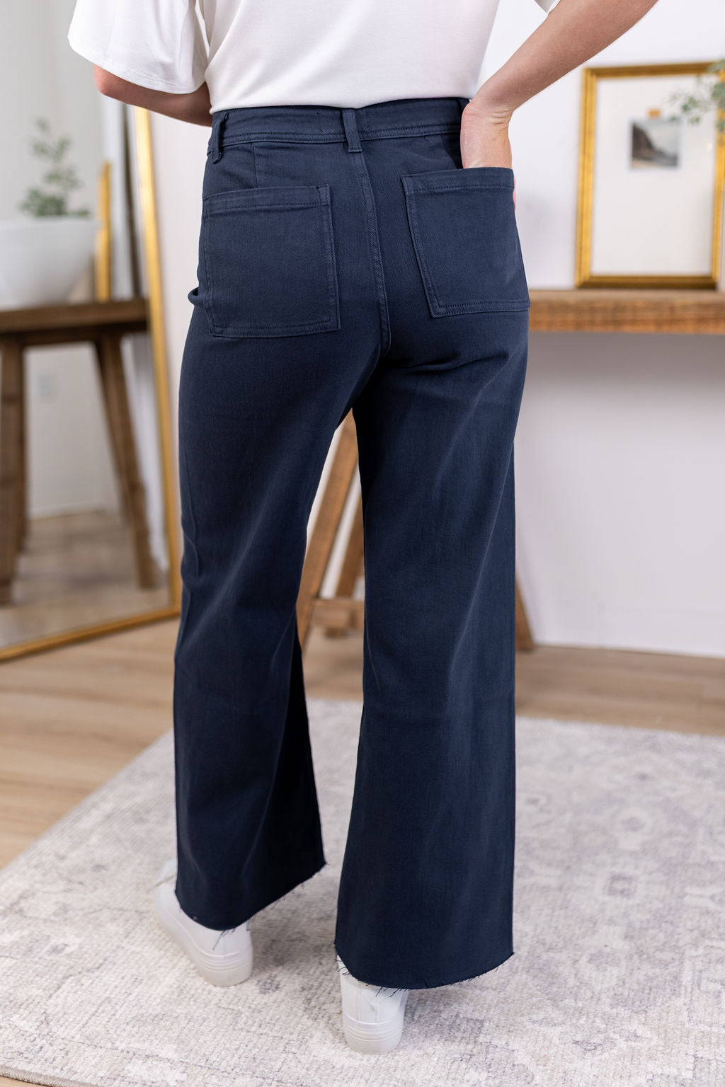 Frankie Wide Leg Pants | Navy