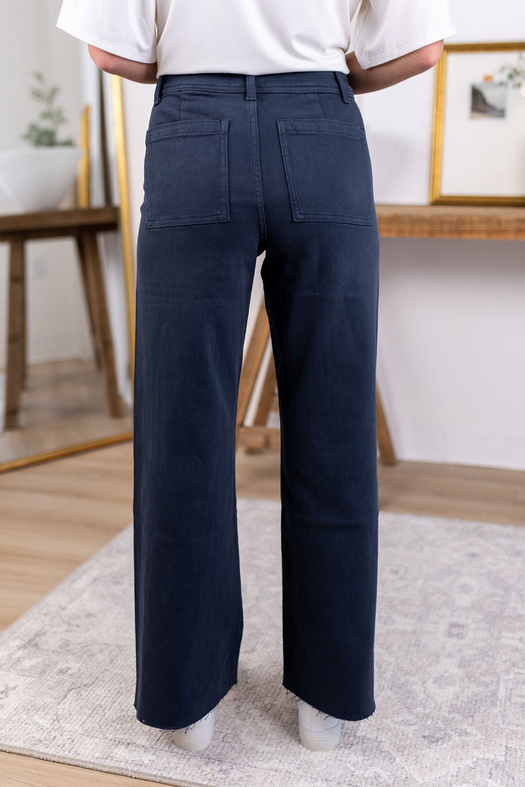 Frankie Wide Leg Pants | Navy