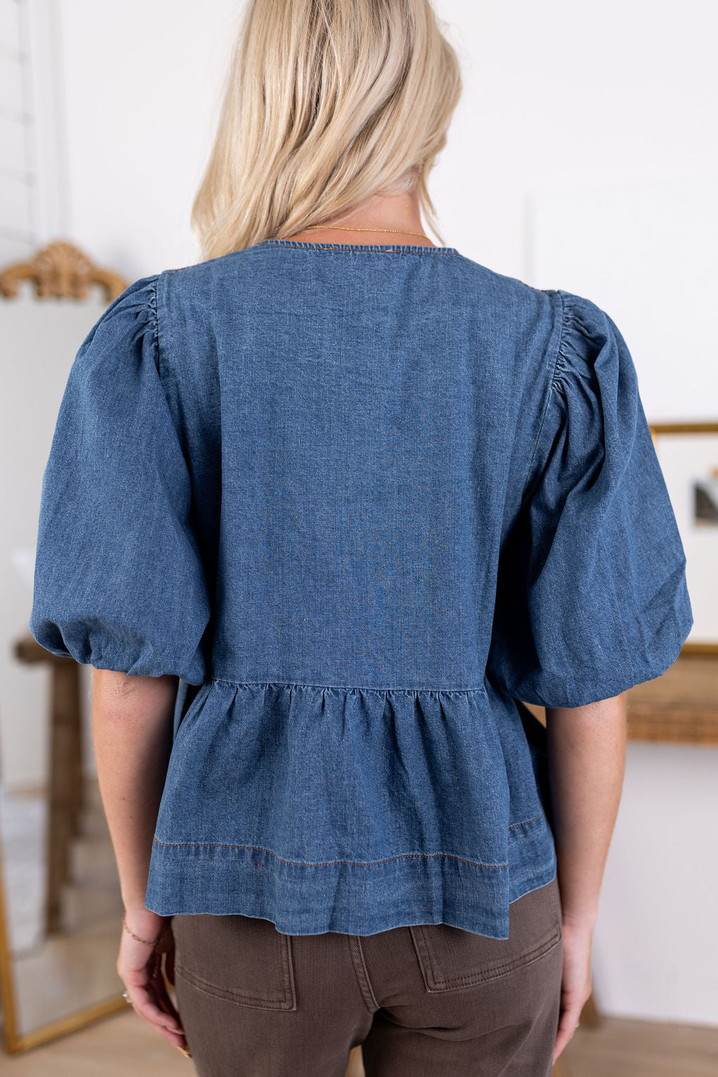 Elora Denim Blouse