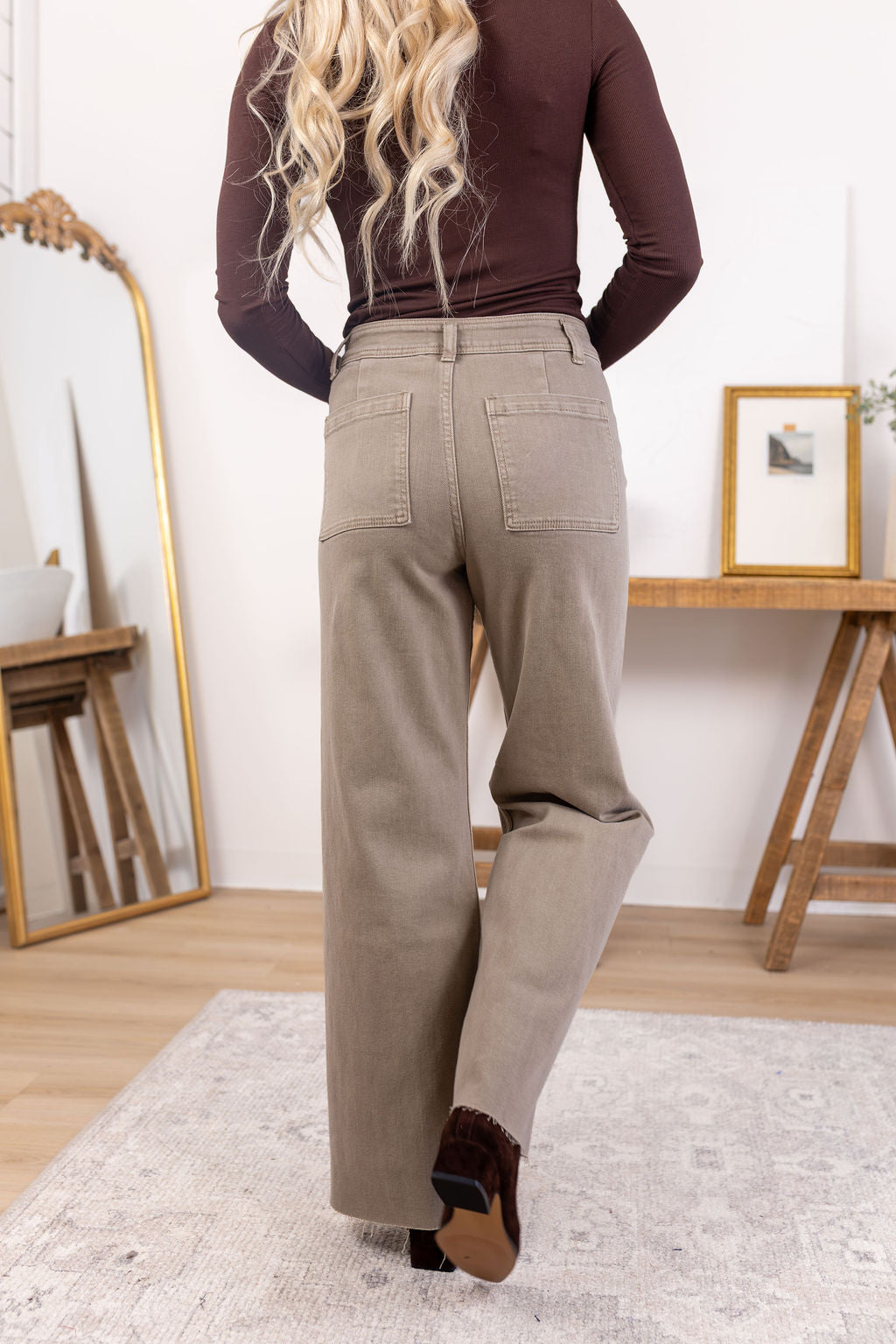 Frankie Wide Leg Pants | Stone