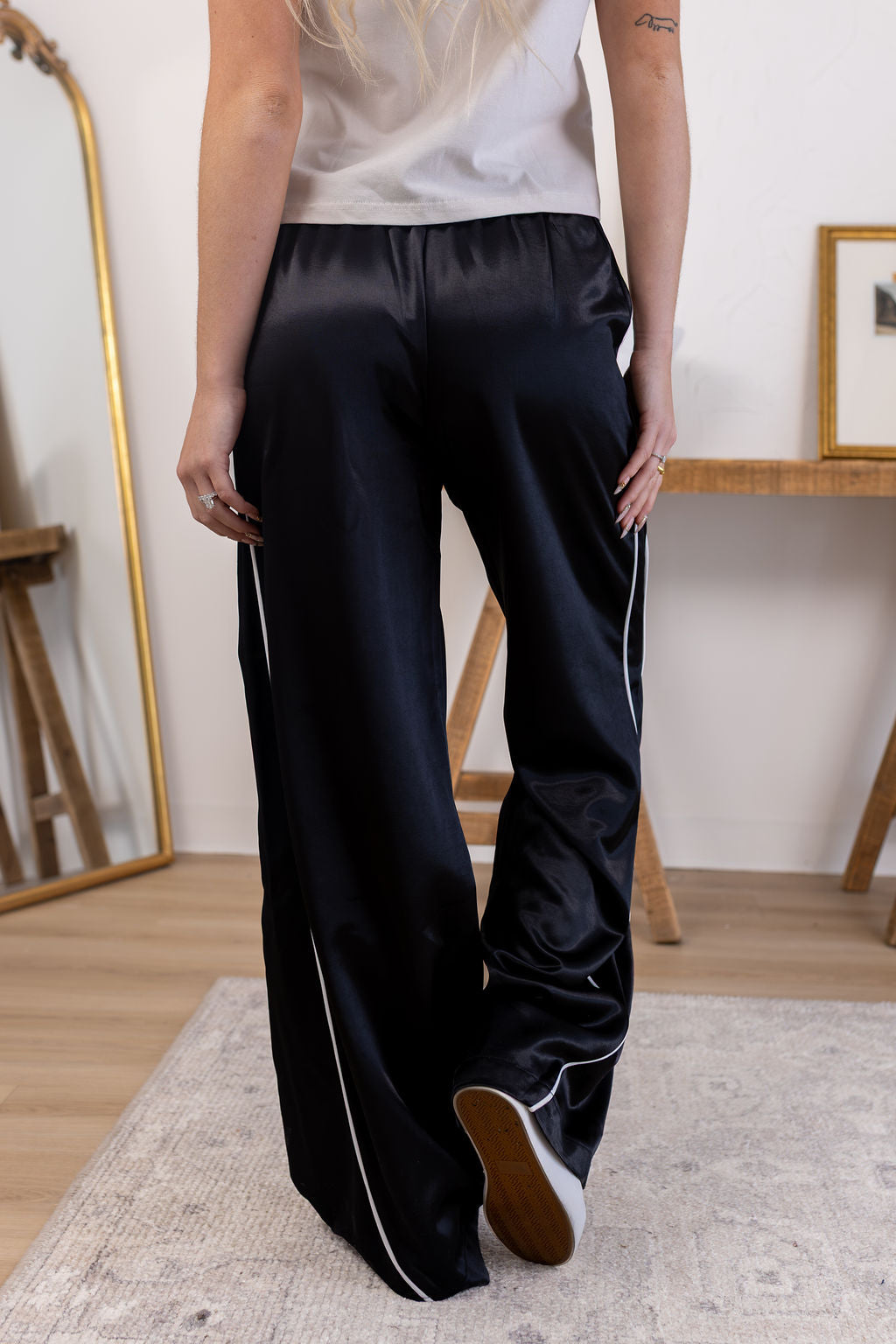 Satin Track Pants