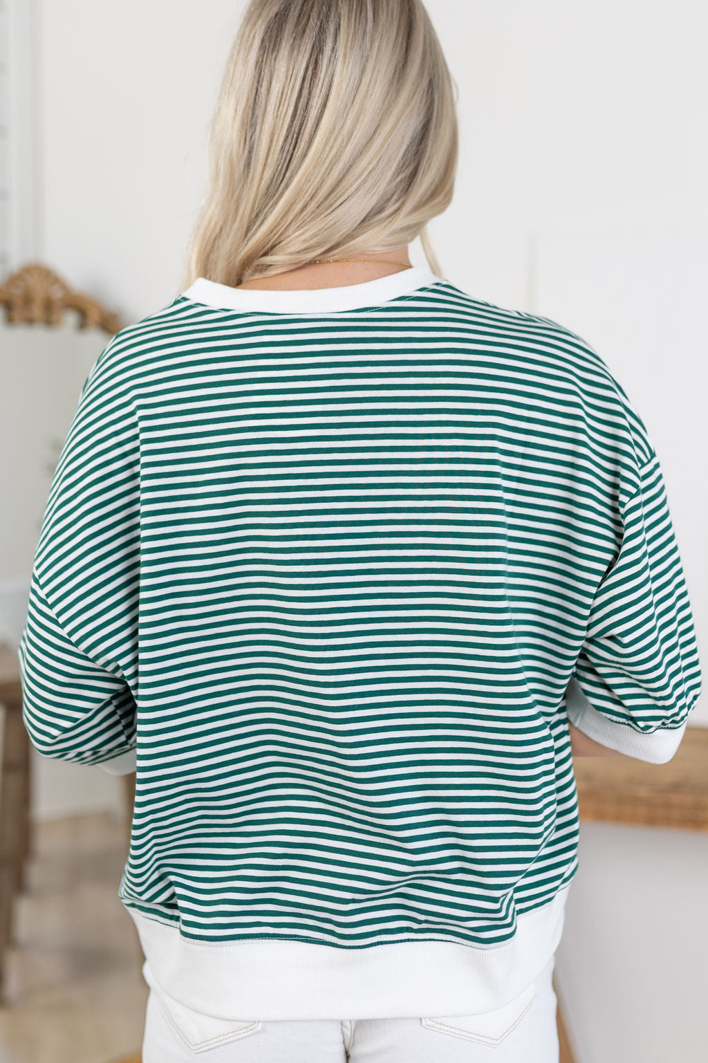 Devon Striped Top | Green