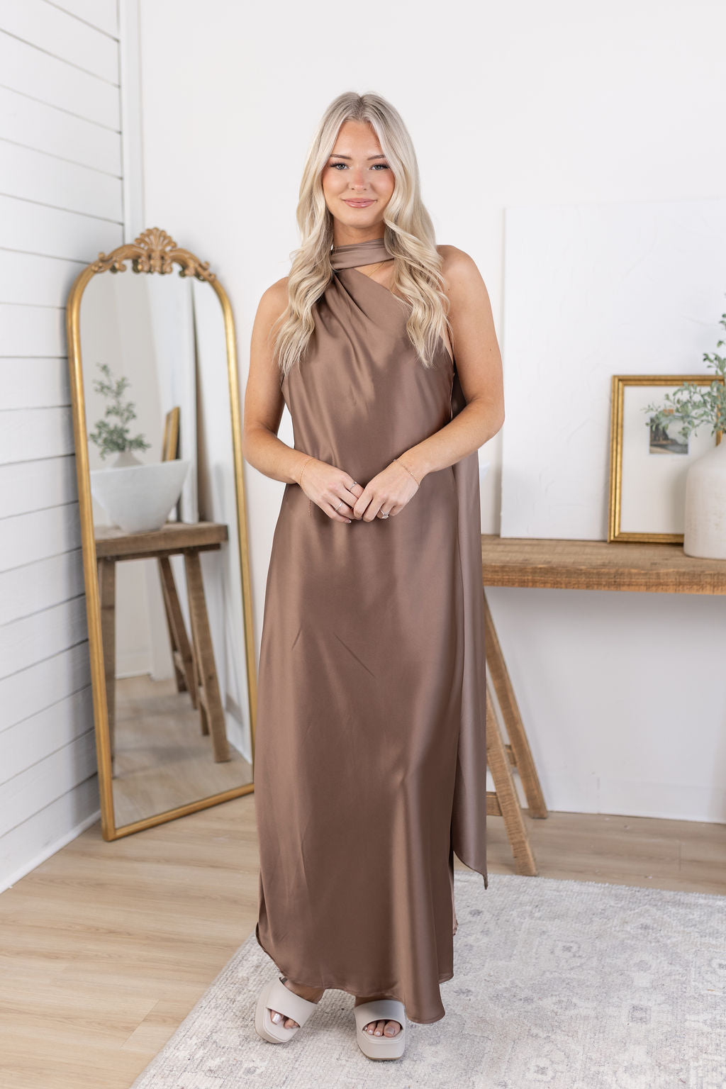 Satin Scarf Dress | Dune