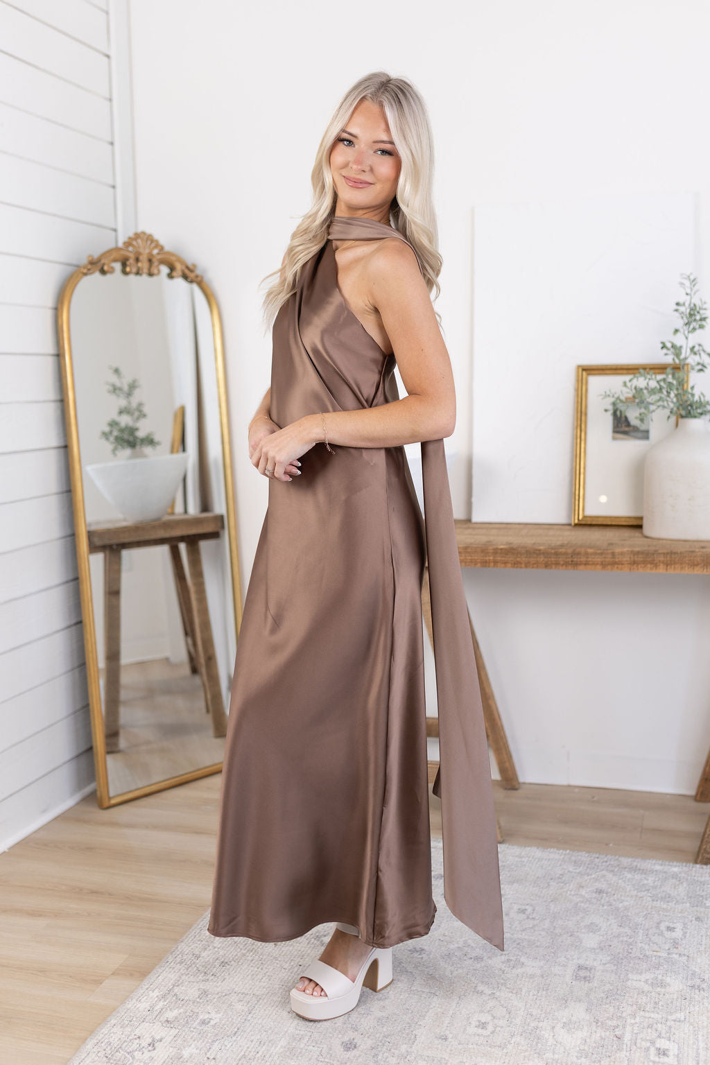 Satin Scarf Dress | Dune