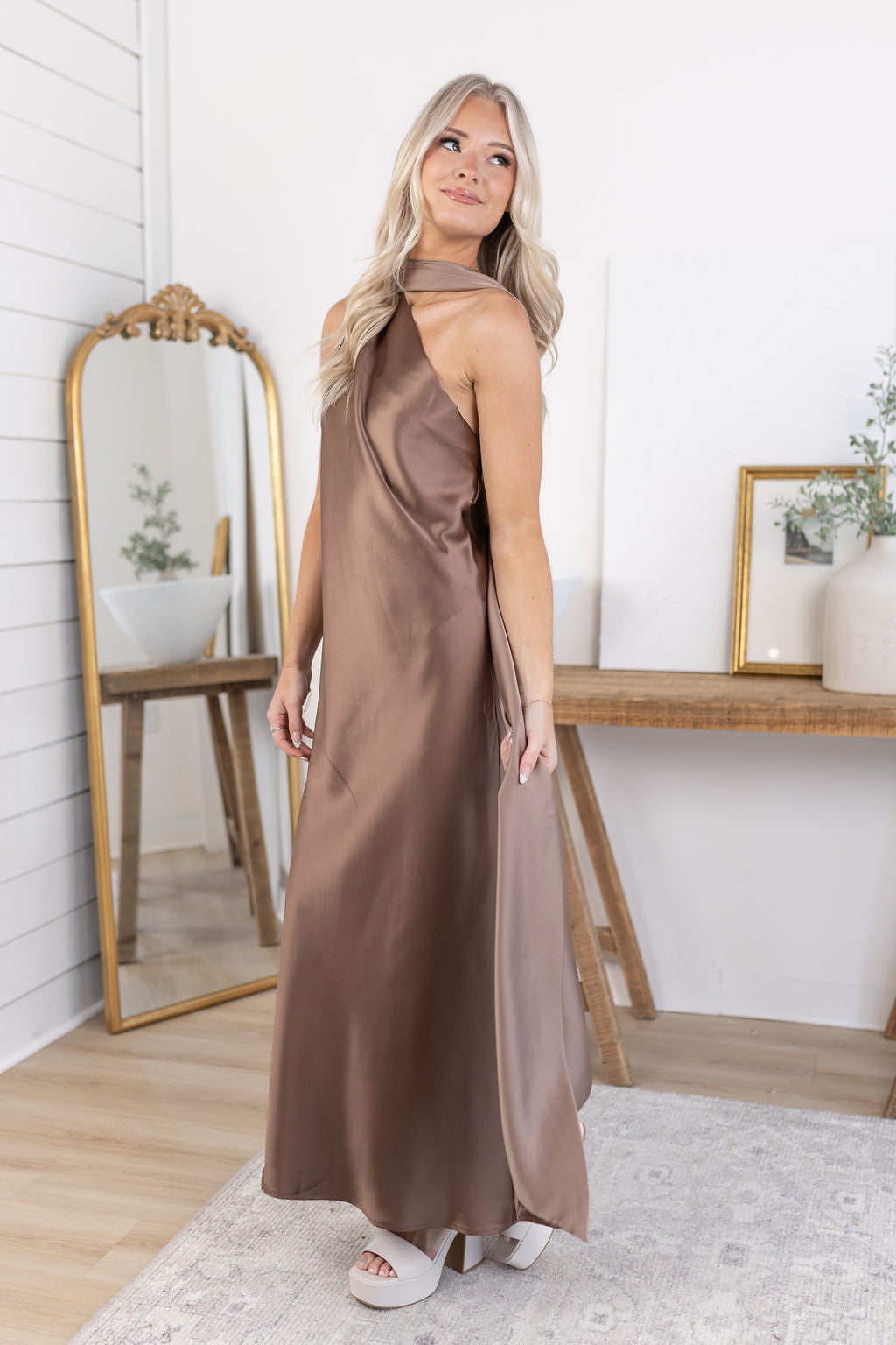 Satin Scarf Dress | Dune