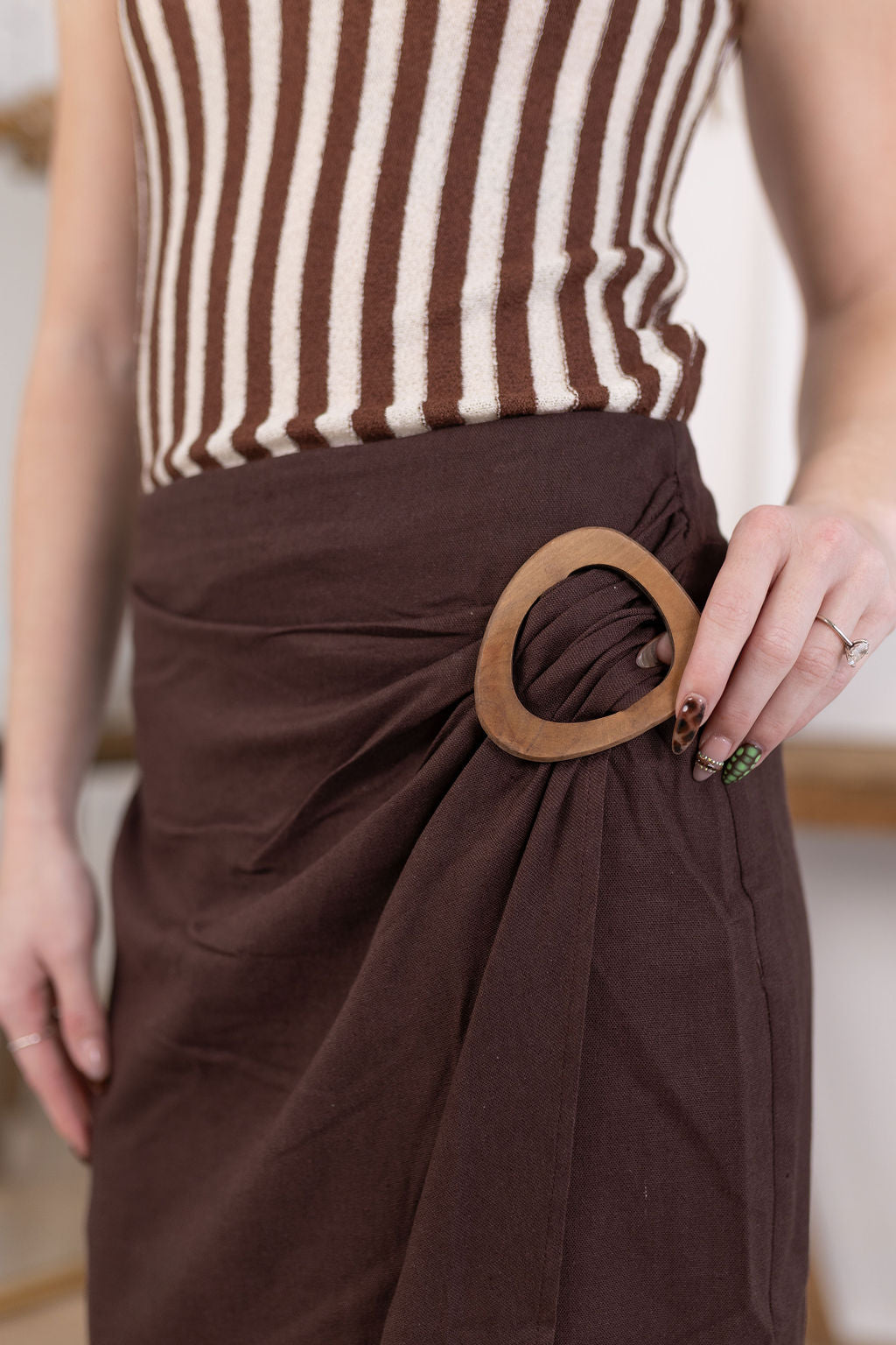 Remi Linen Wrap Skirt