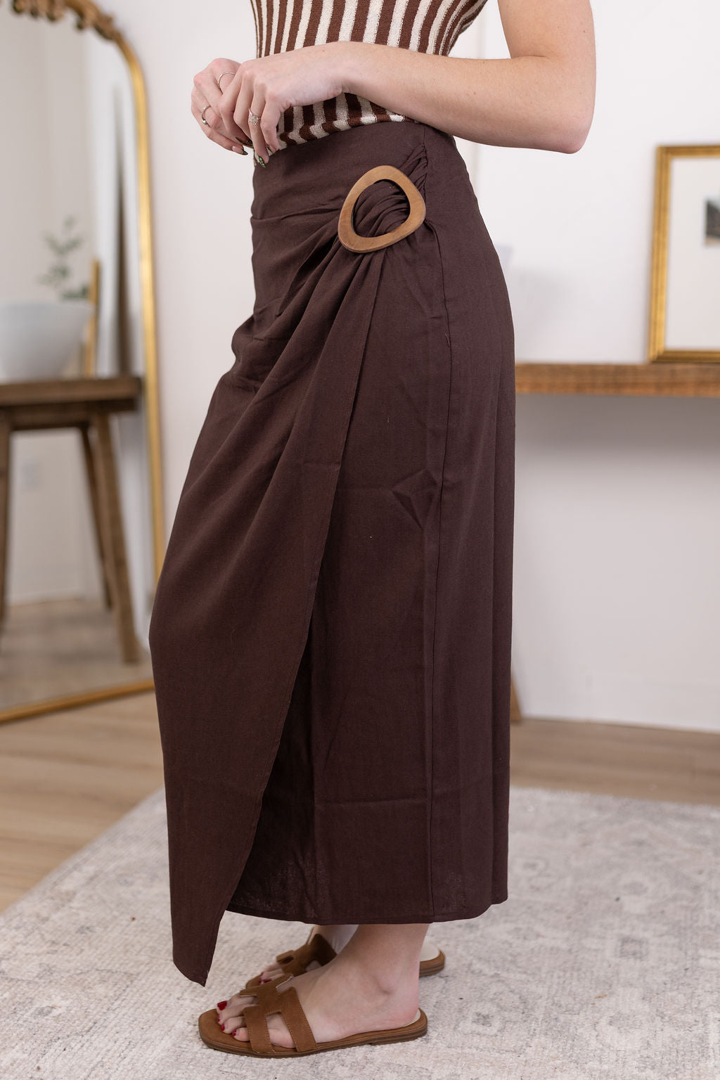 Remi Linen Wrap Skirt