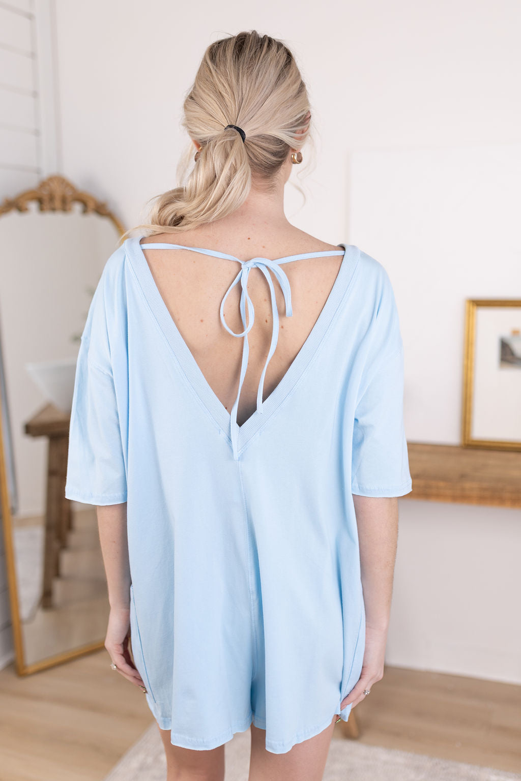 Sophia Romper | Baby Blue