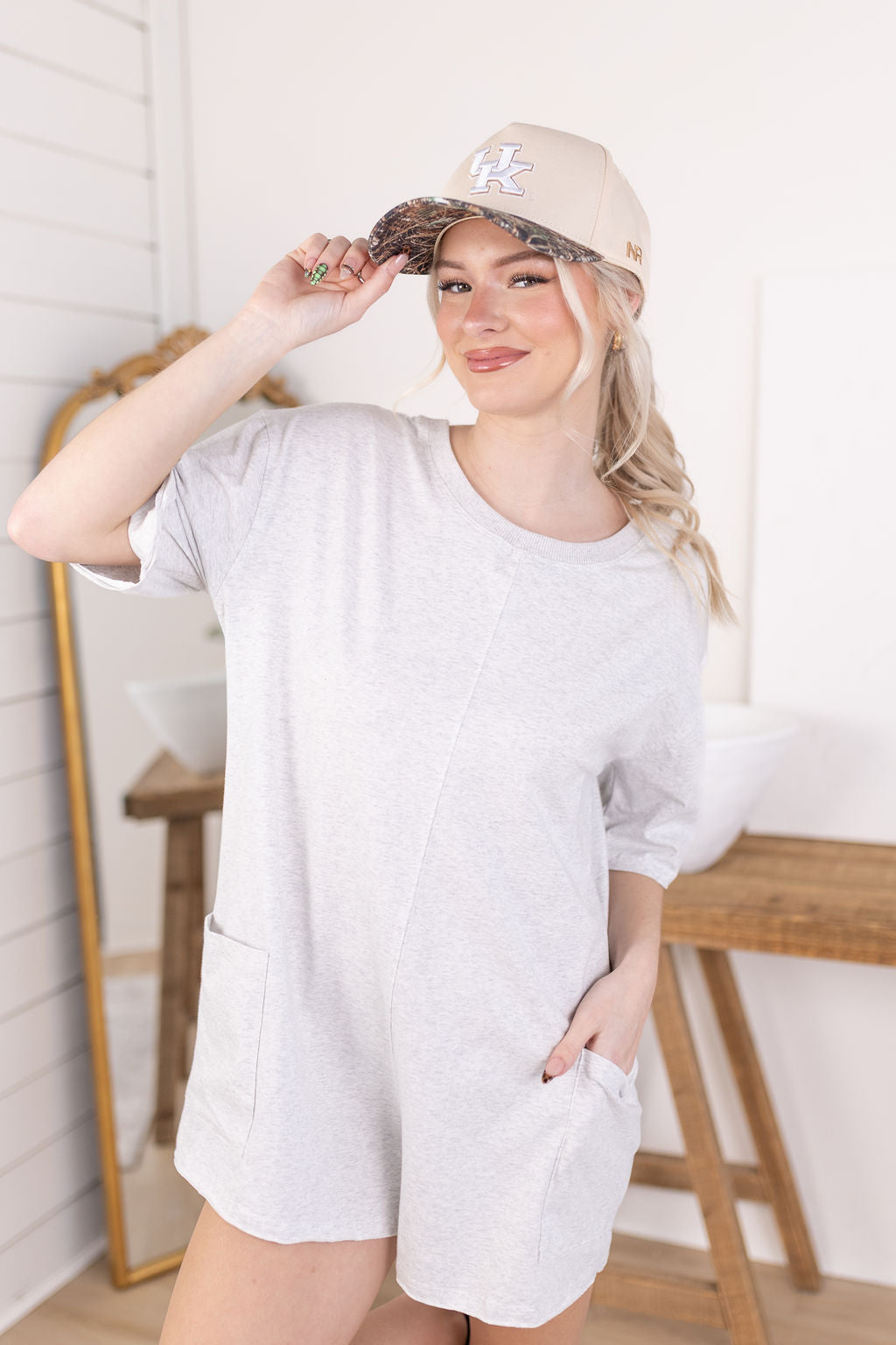 Sophia Romper | Grey