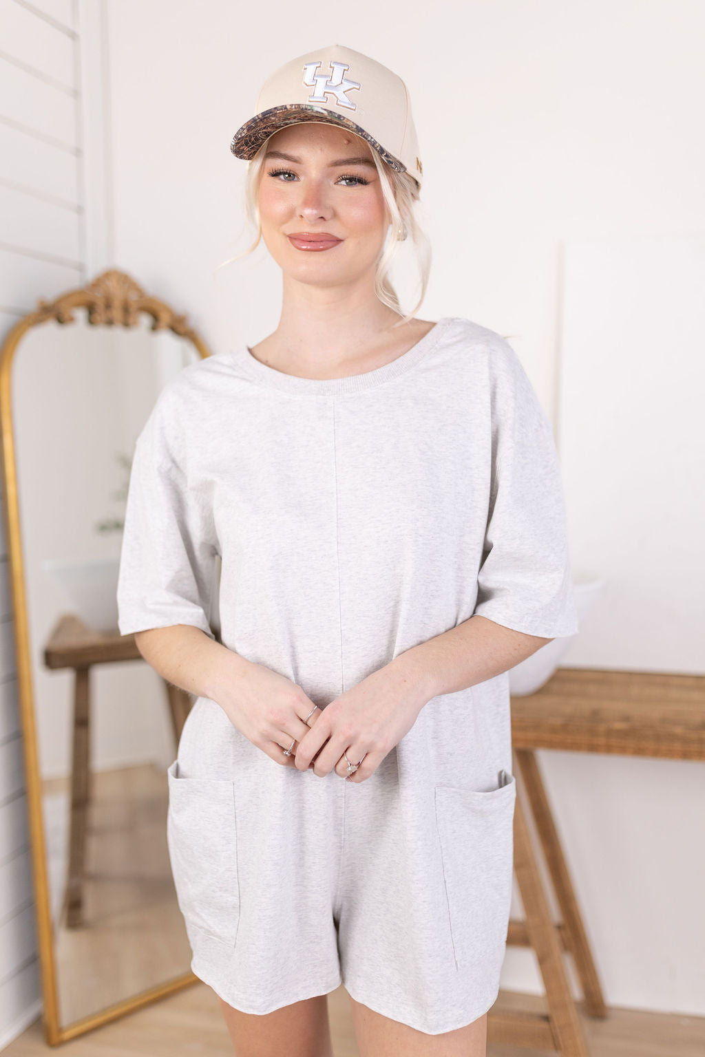 Sophia Romper | Grey