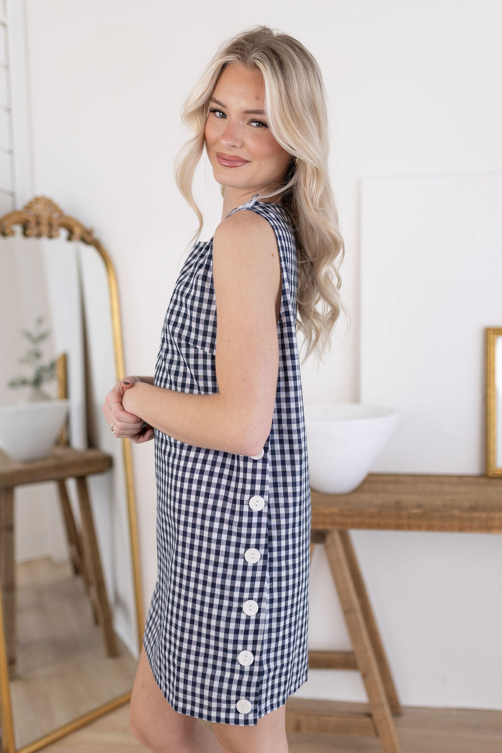 Naomi Gingham Dress