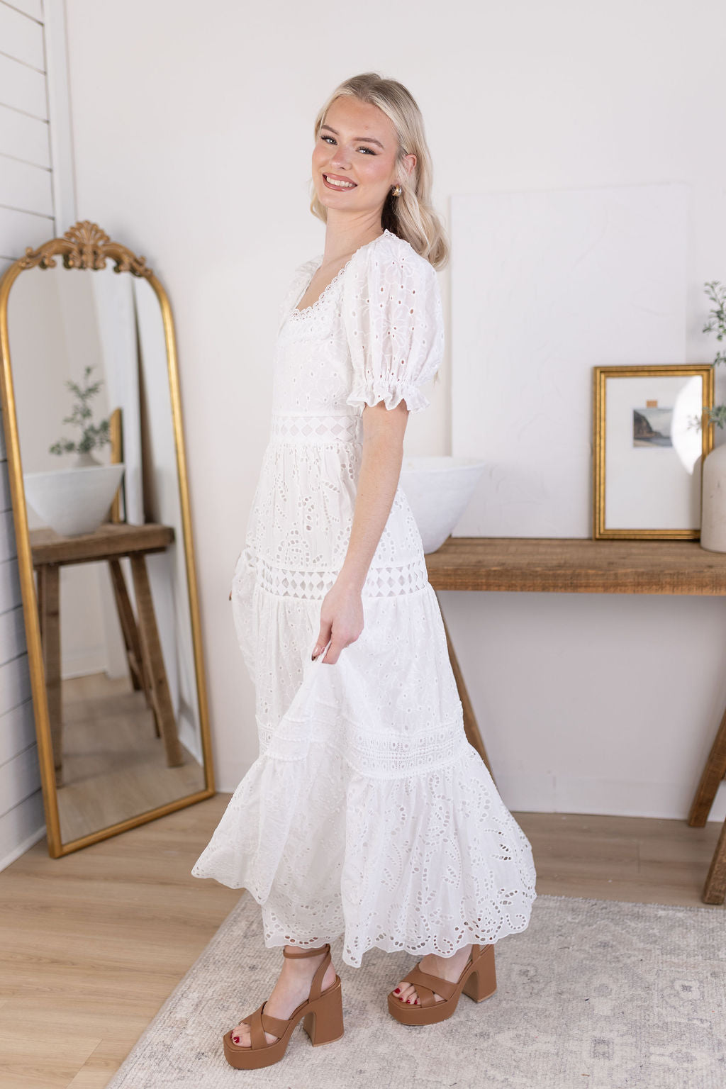 Genevieve Eyelet Dress