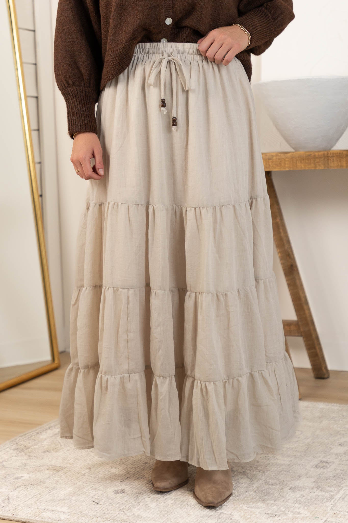 Rowan Maxi Skirt | Taupe
