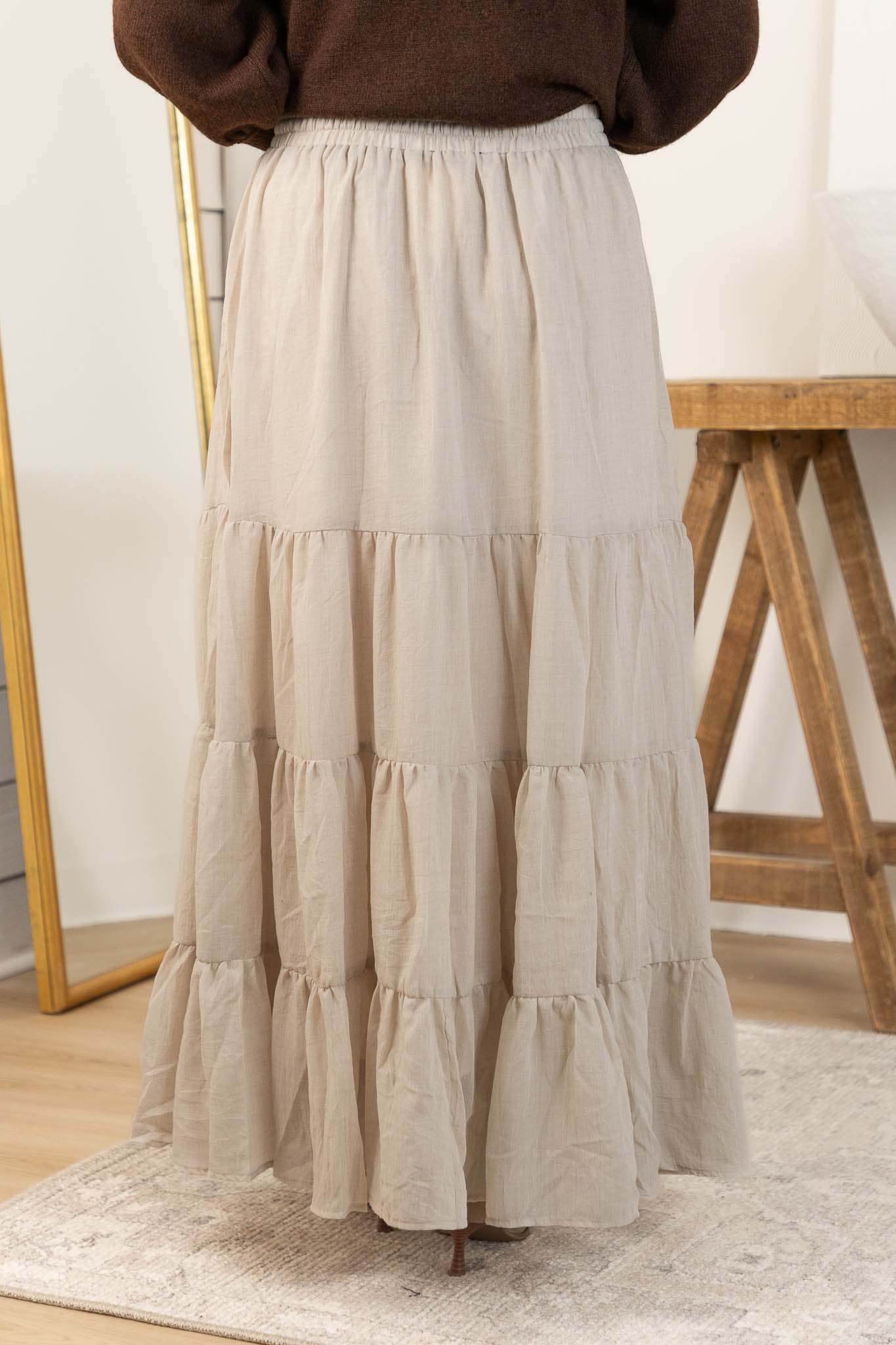 Rowan Maxi Skirt | Taupe