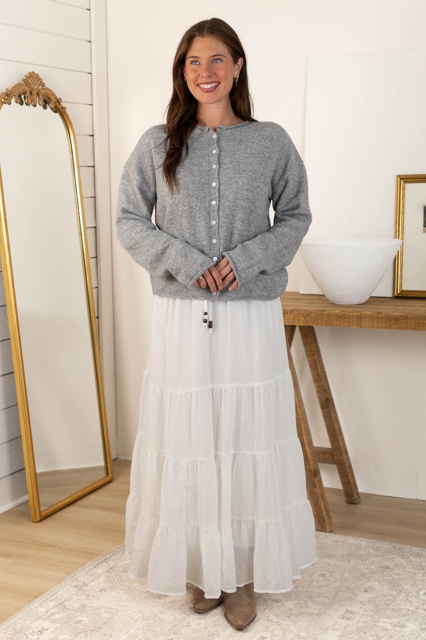 Rowan Maxi Skirt | Ivory