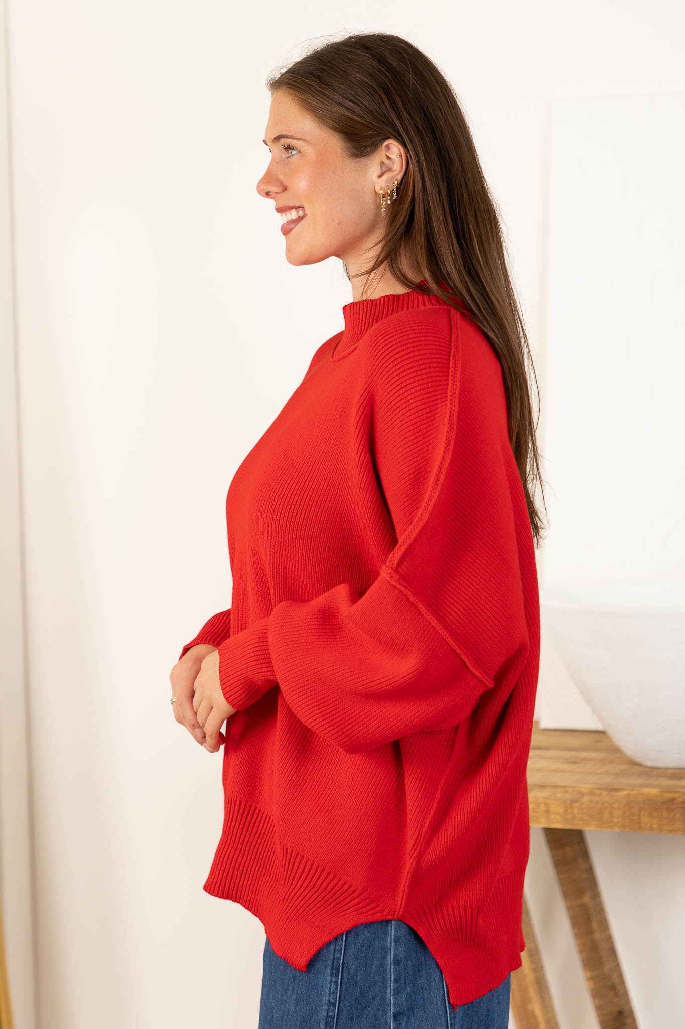 Harper Sweater | Ruby