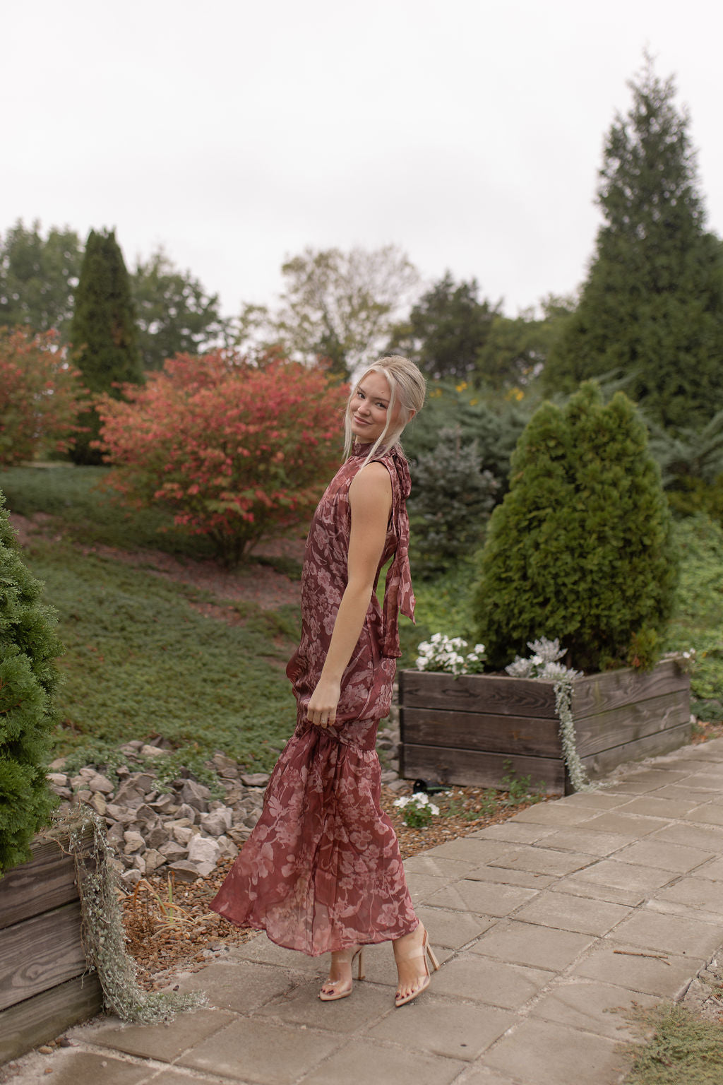 Palmer Organza Dress | Rust