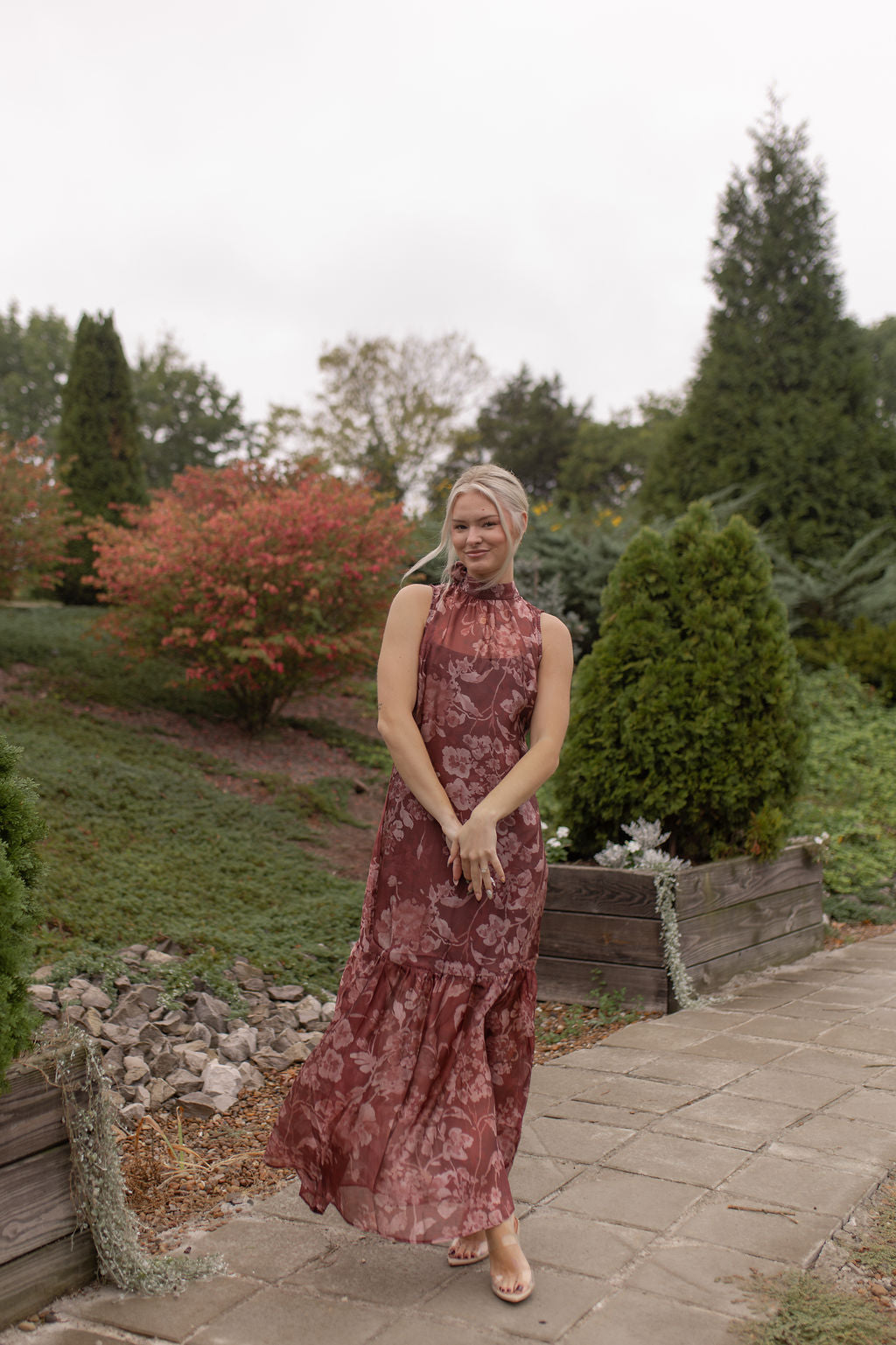 Palmer Organza Dress | Rust