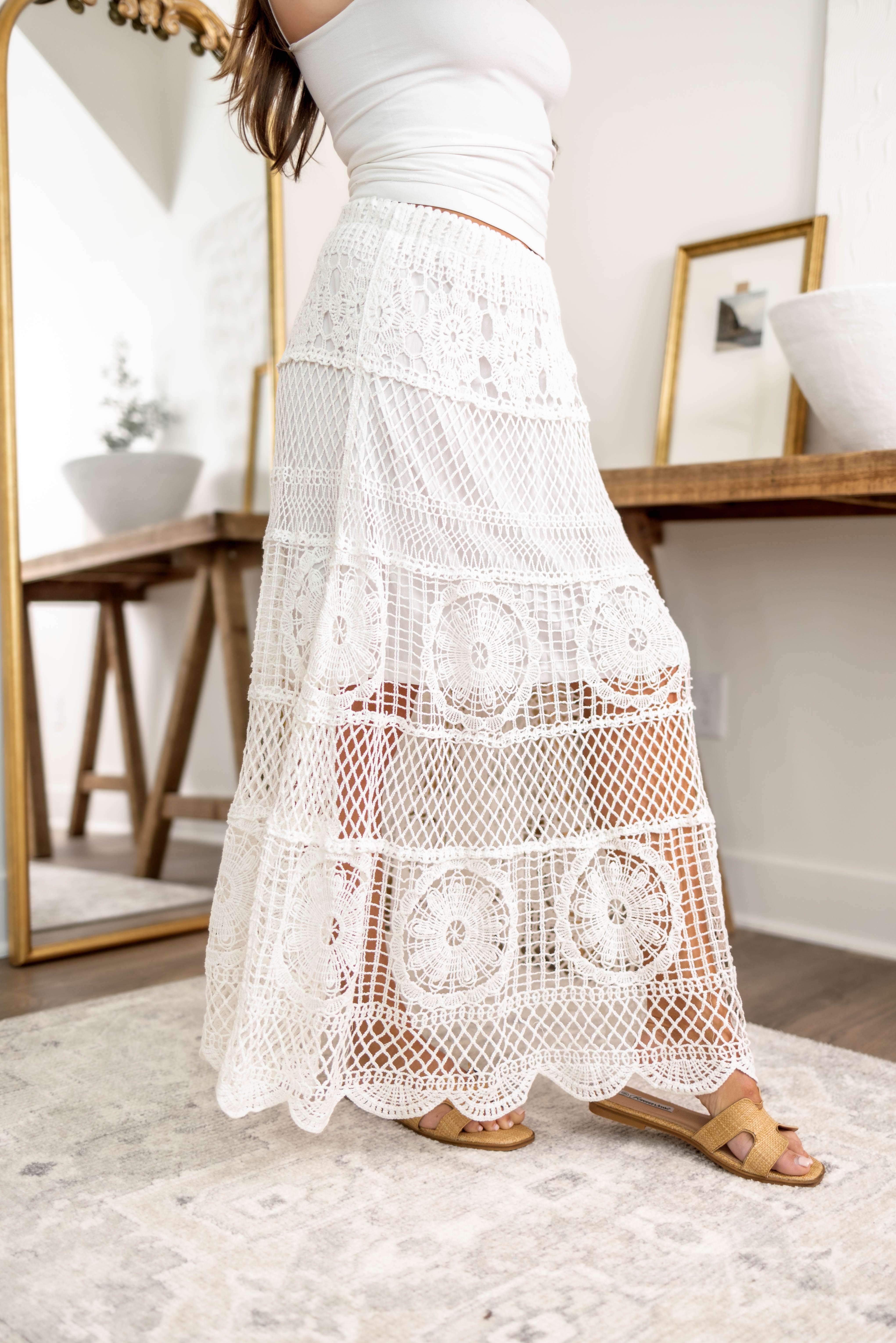 Jolie Crochet Maxi Skirt