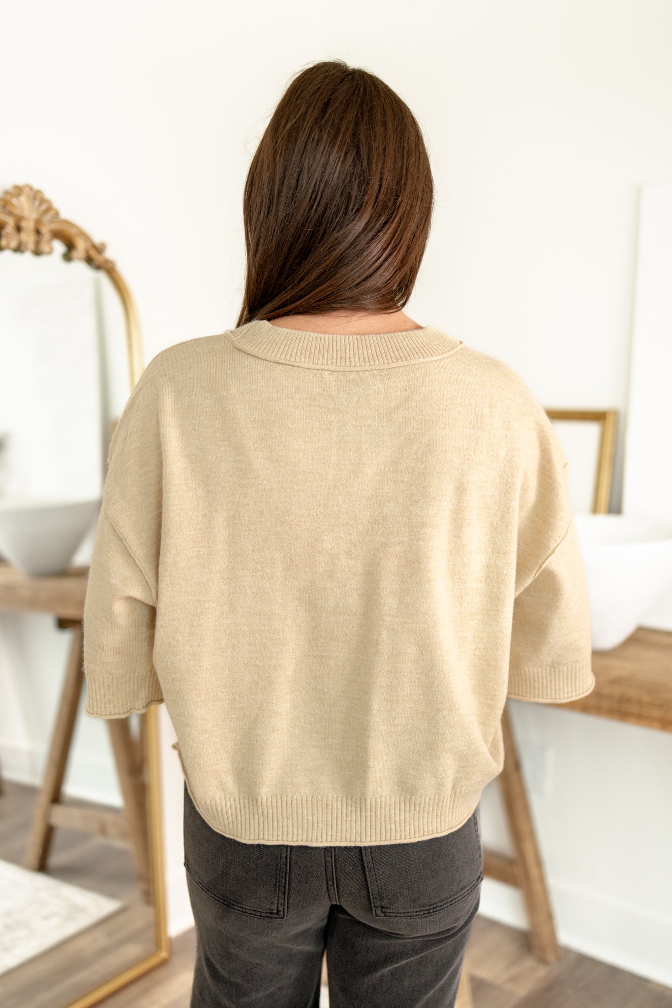 Isabella Knit Top | Oatmeal