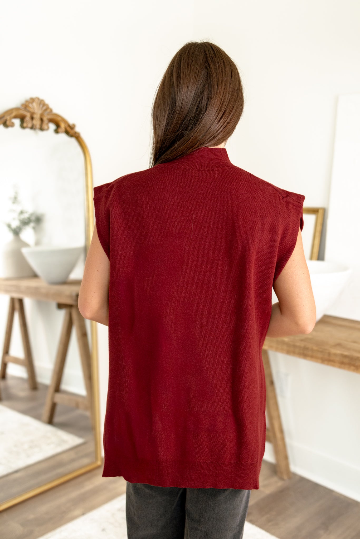 Autumn Sweater Top | Burgundy