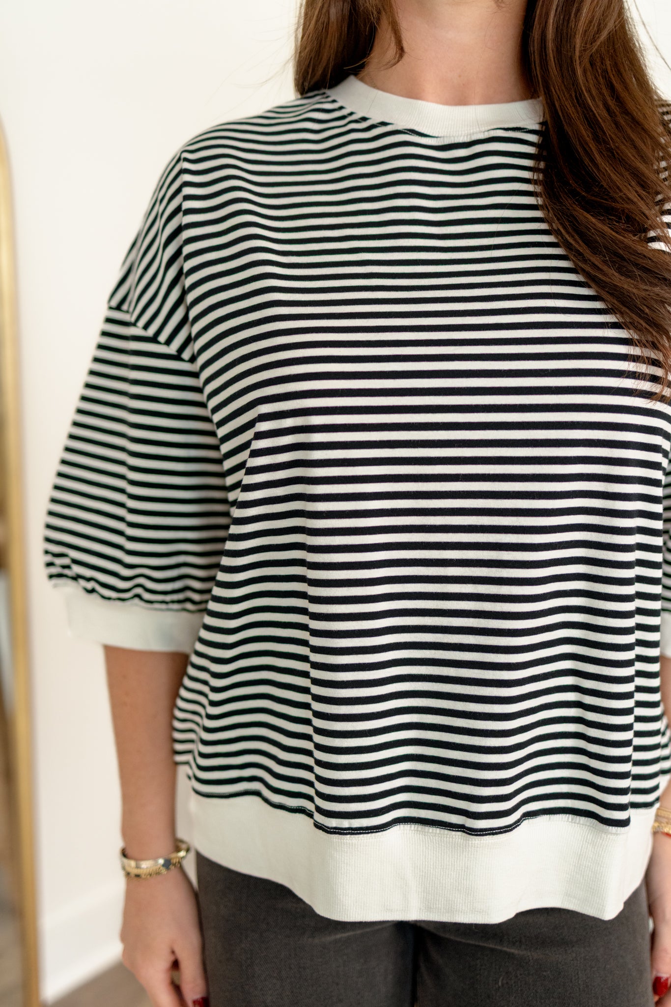 Tori Crew Neck Top | Black