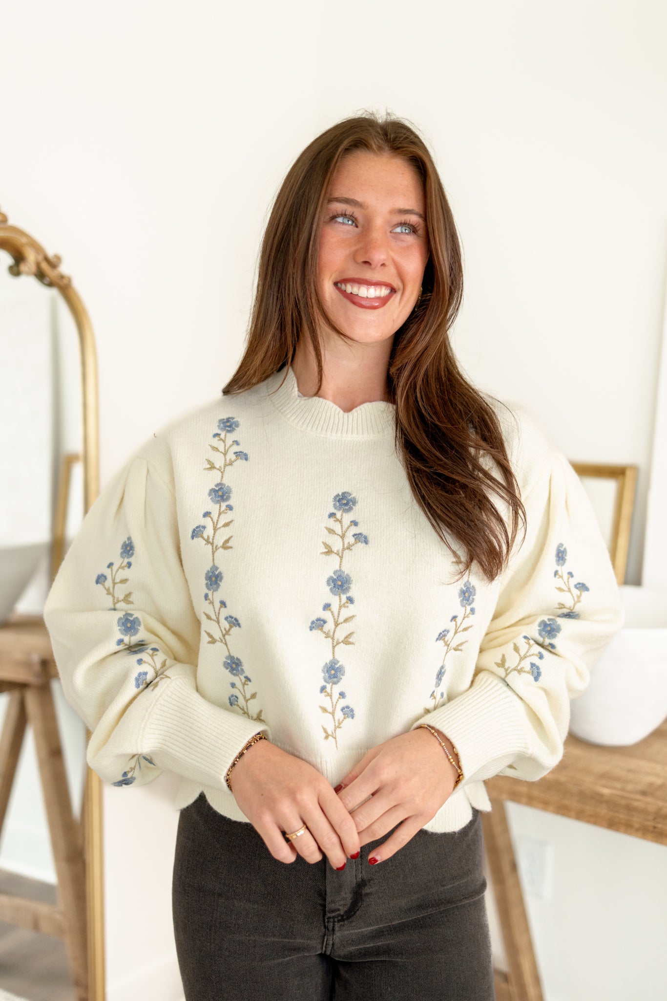 Faith Floral Sweater