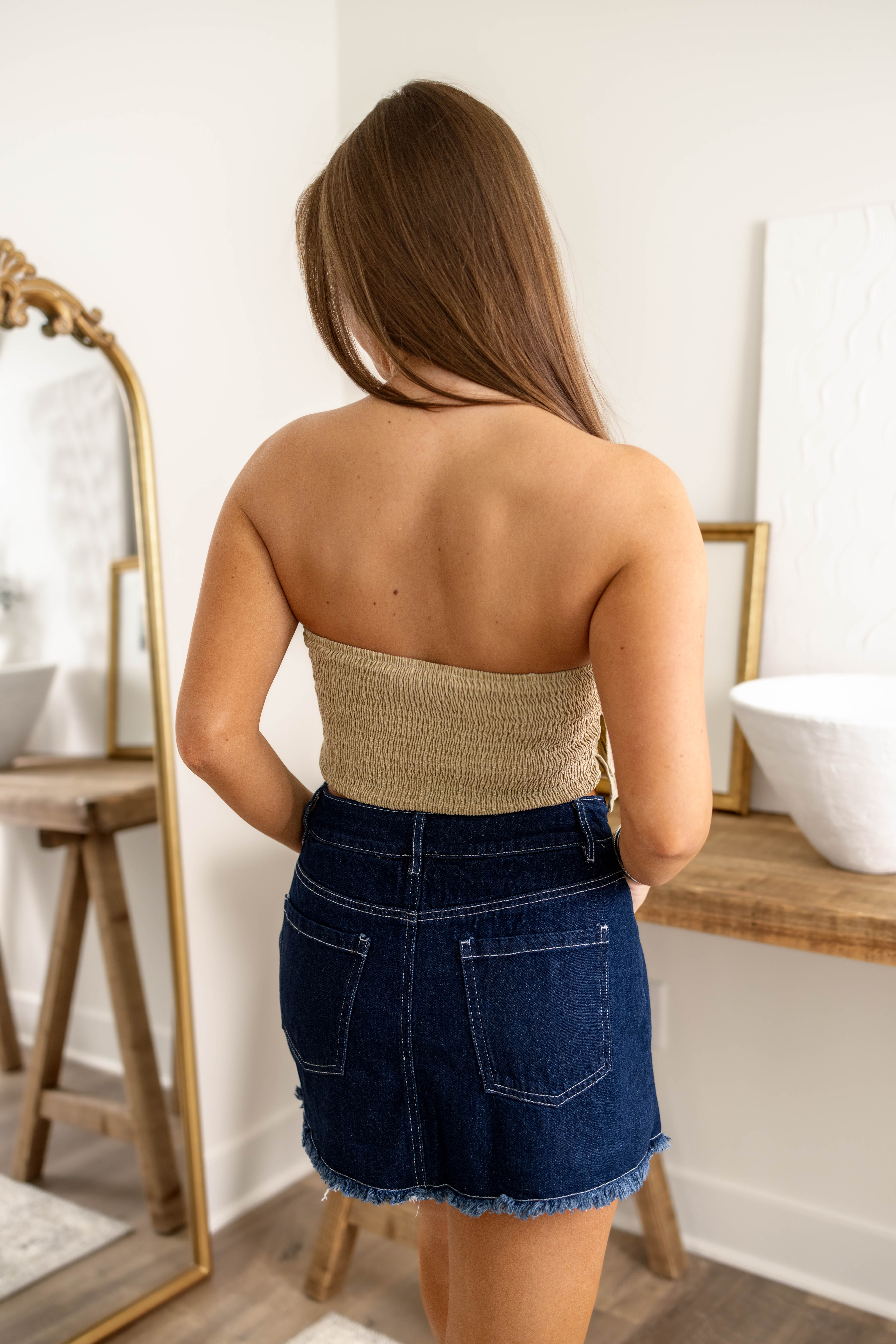 Abby Ruffle Tube Top