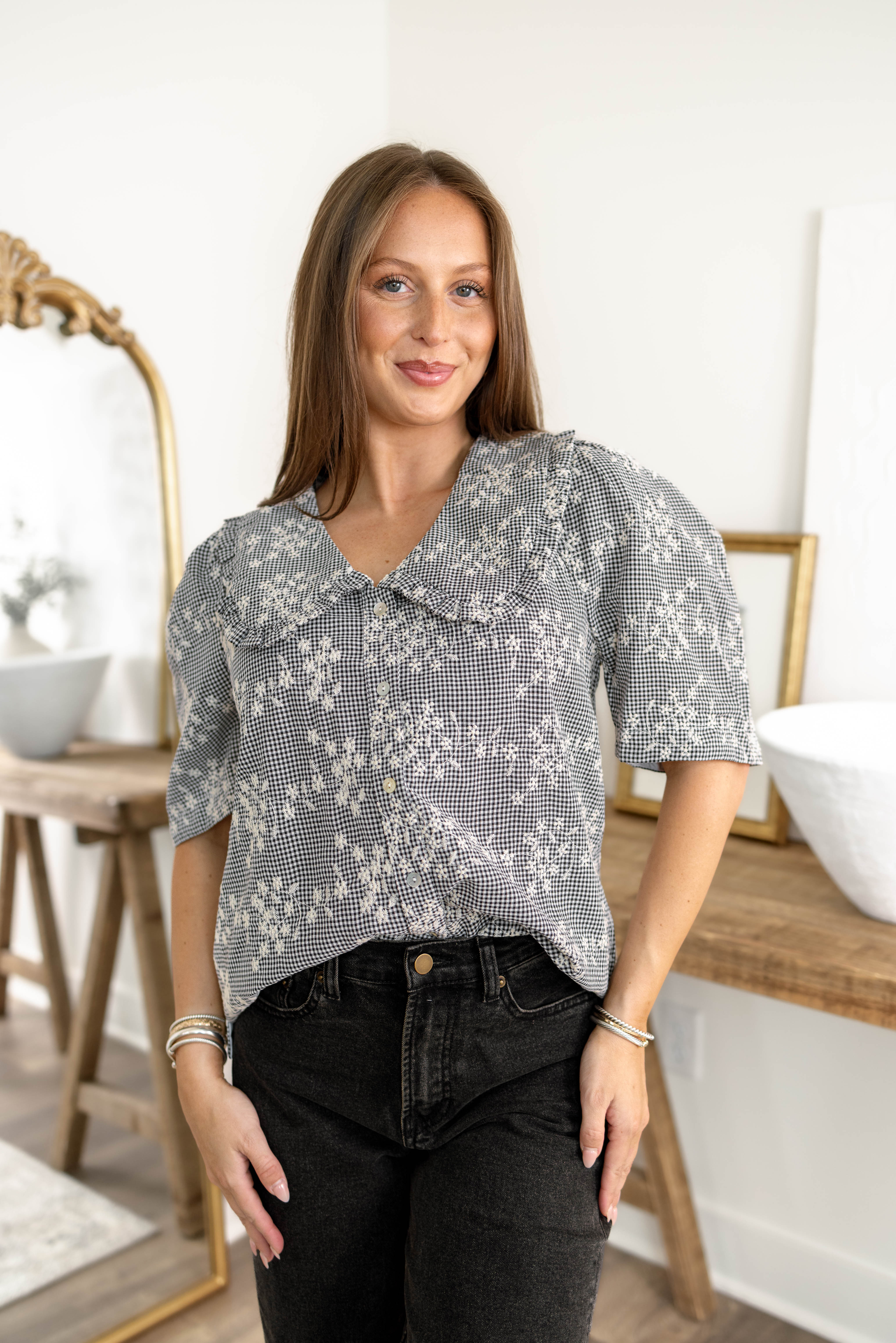 Kami Gingham Blouse