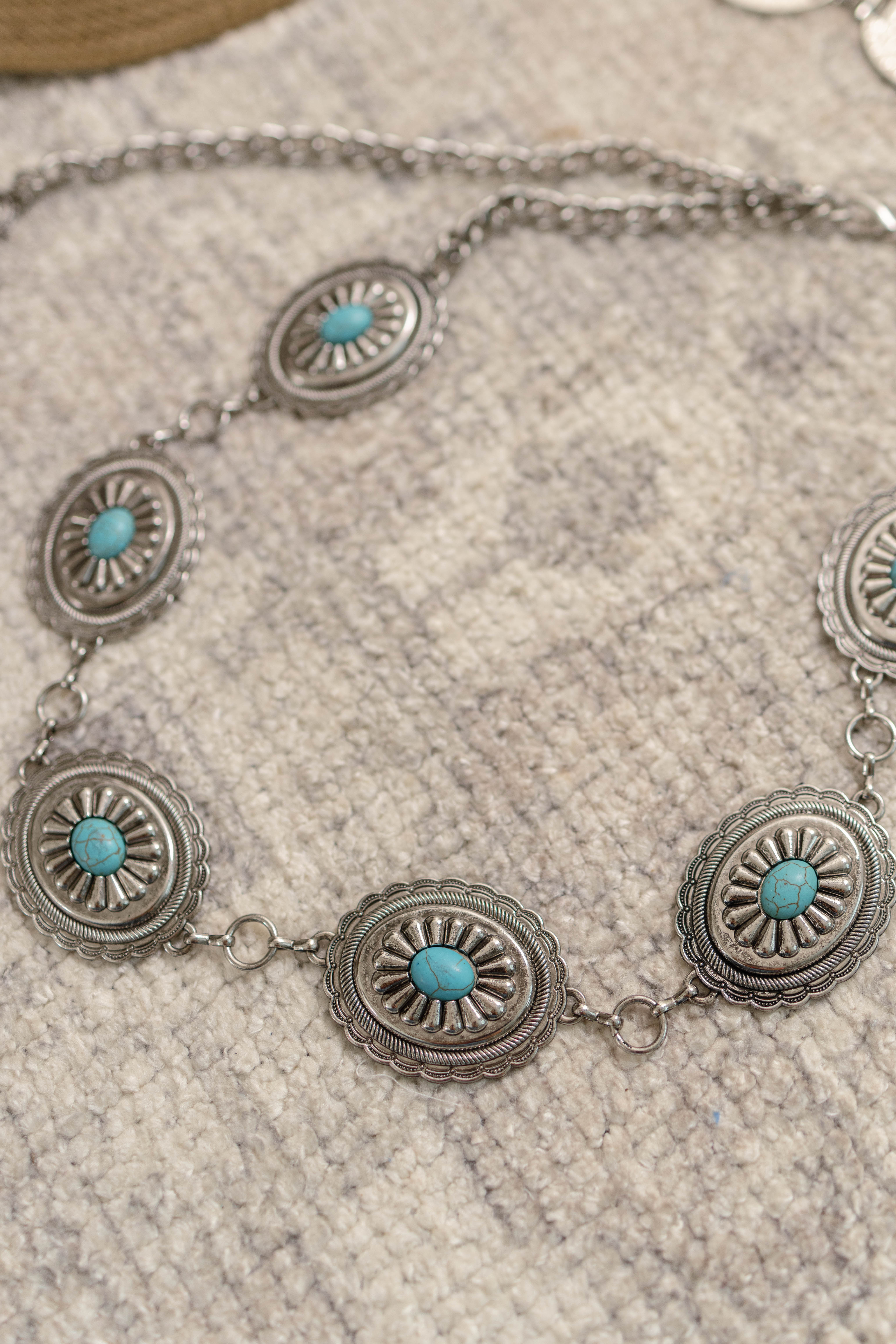 Ornate Stud Belt | Silver