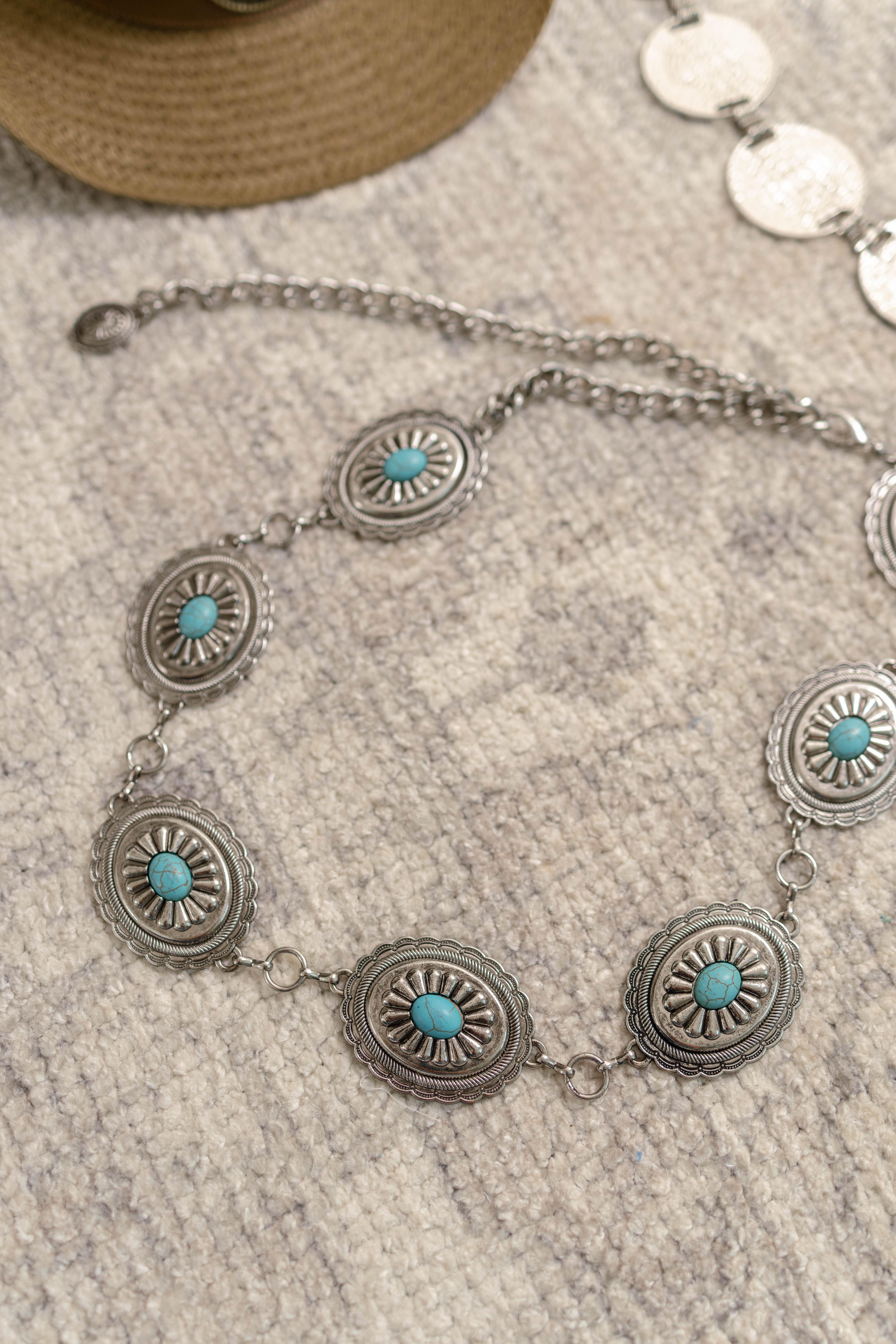 Ornate Stud Belt | Silver