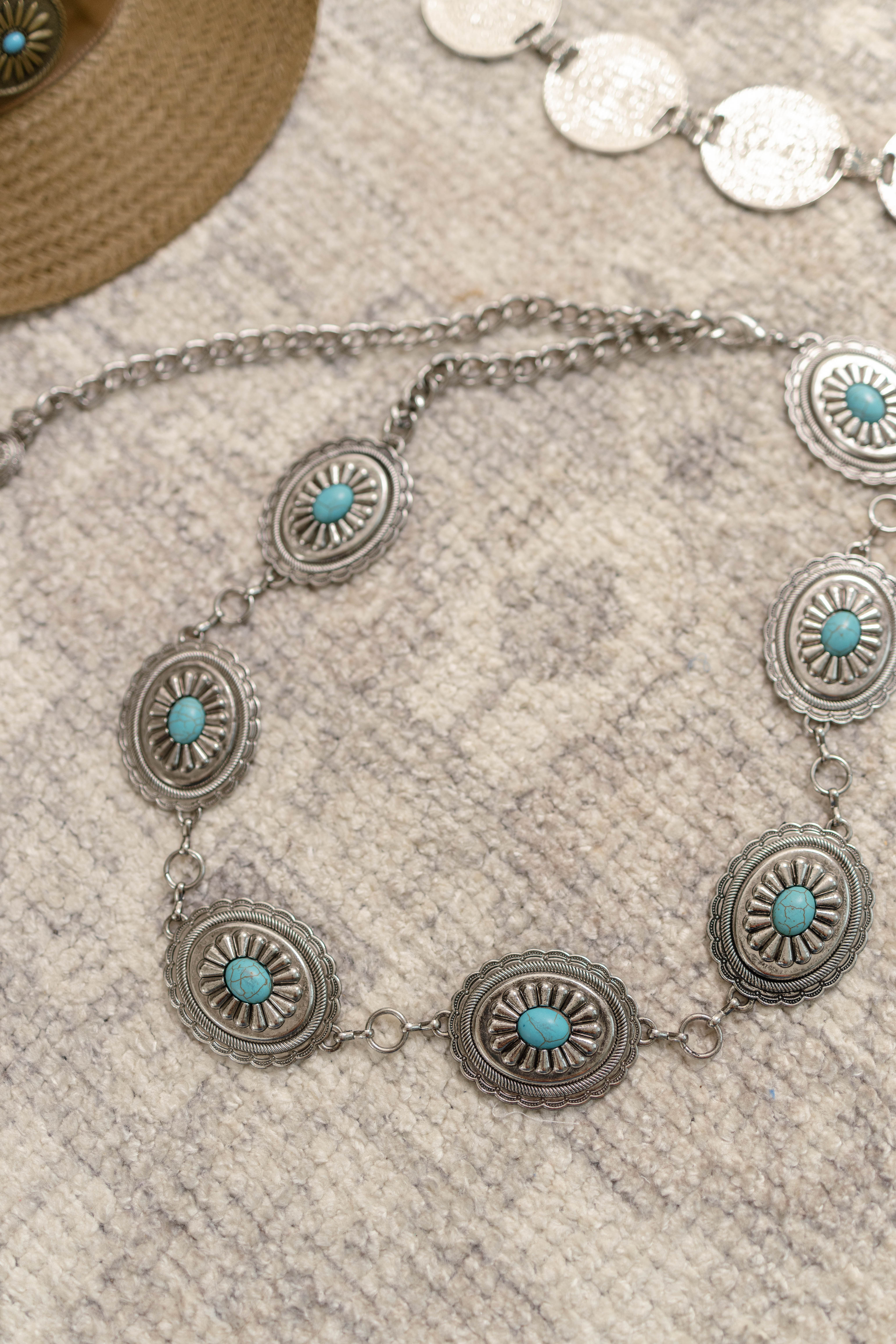 Ornate Stud Belt | Silver