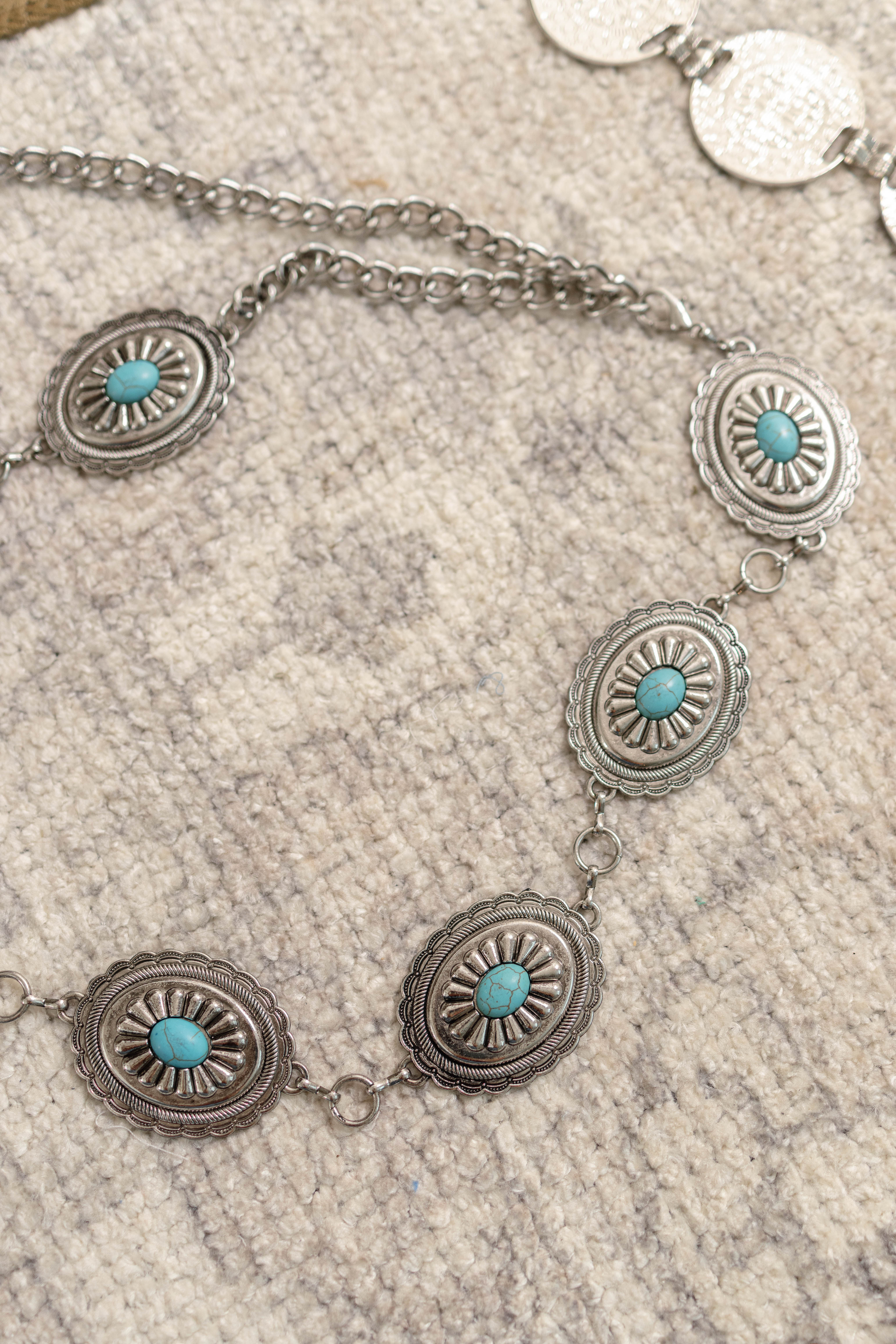 Ornate Stud Belt | Silver