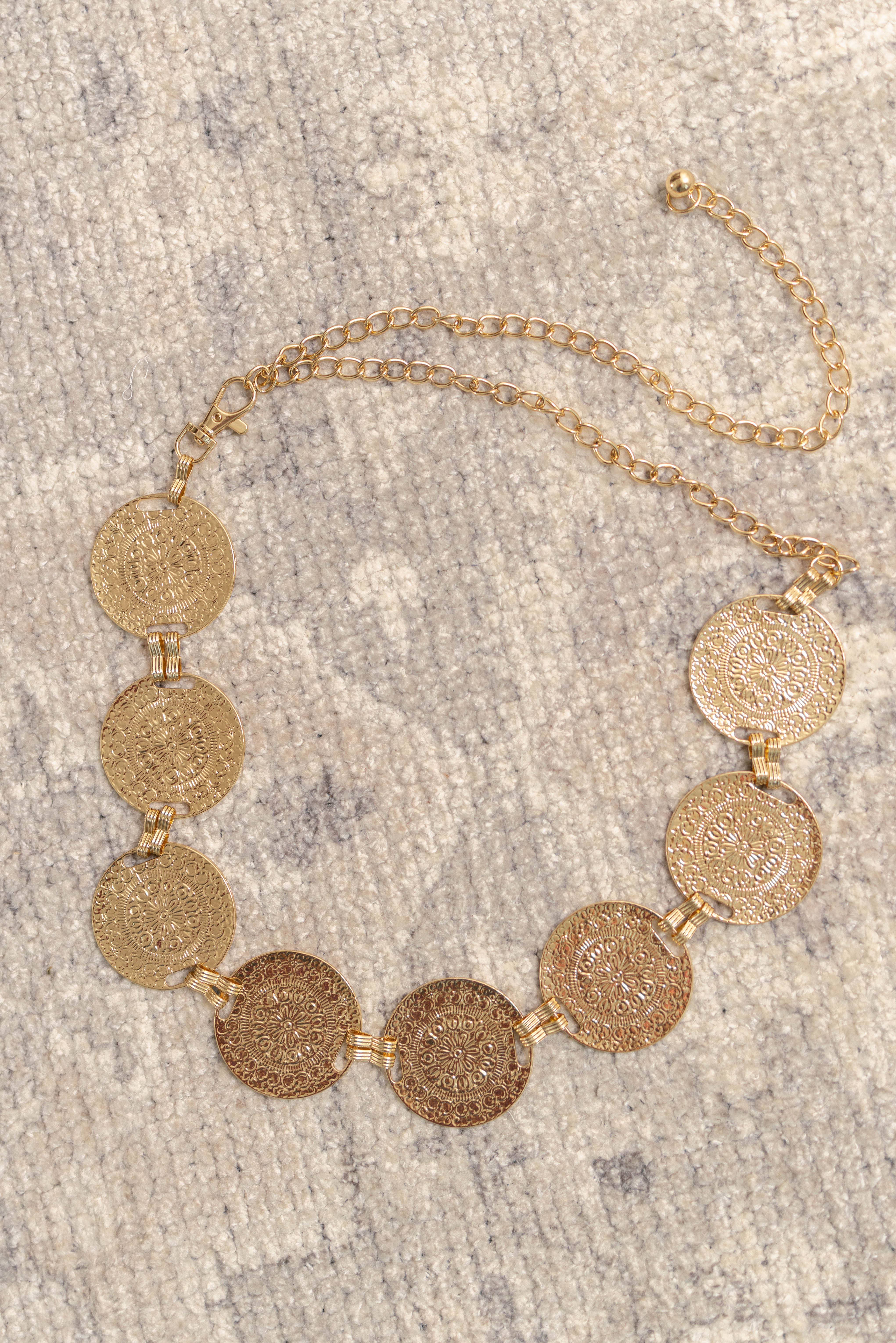 Coin Disc Chain Belt | Gold
