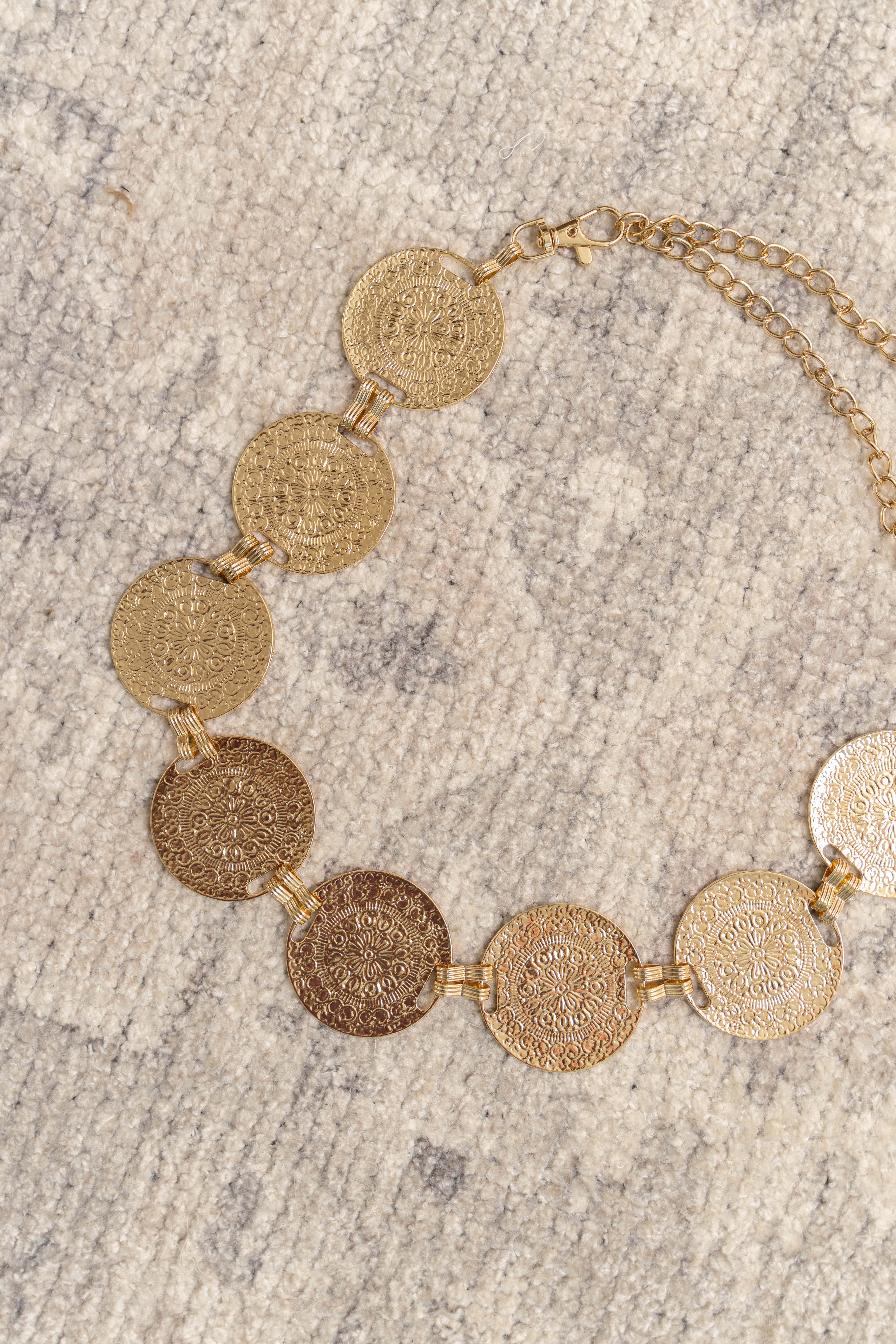 Coin Disc Chain Belt | Gold