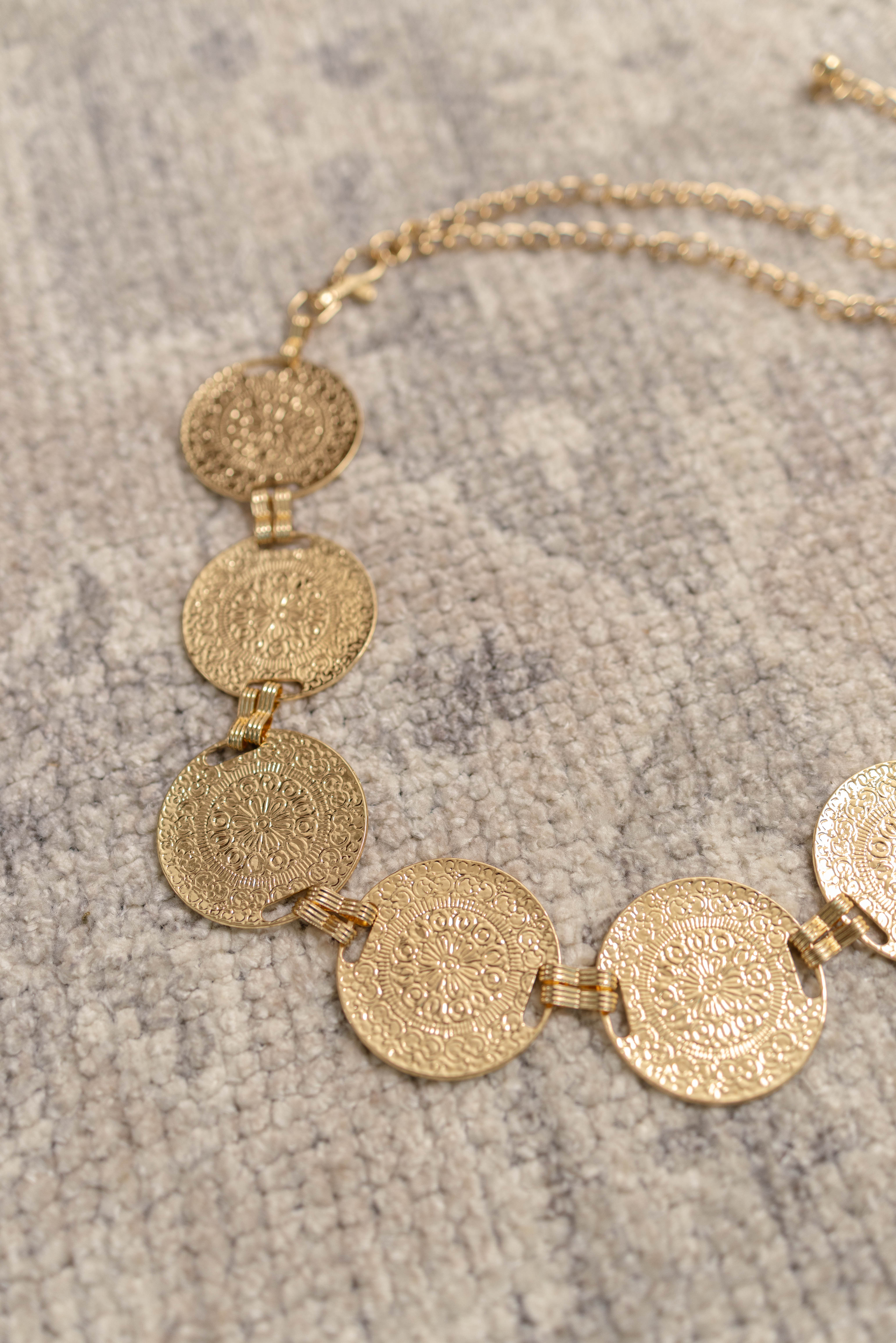 Coin Disc Chain Belt | Gold