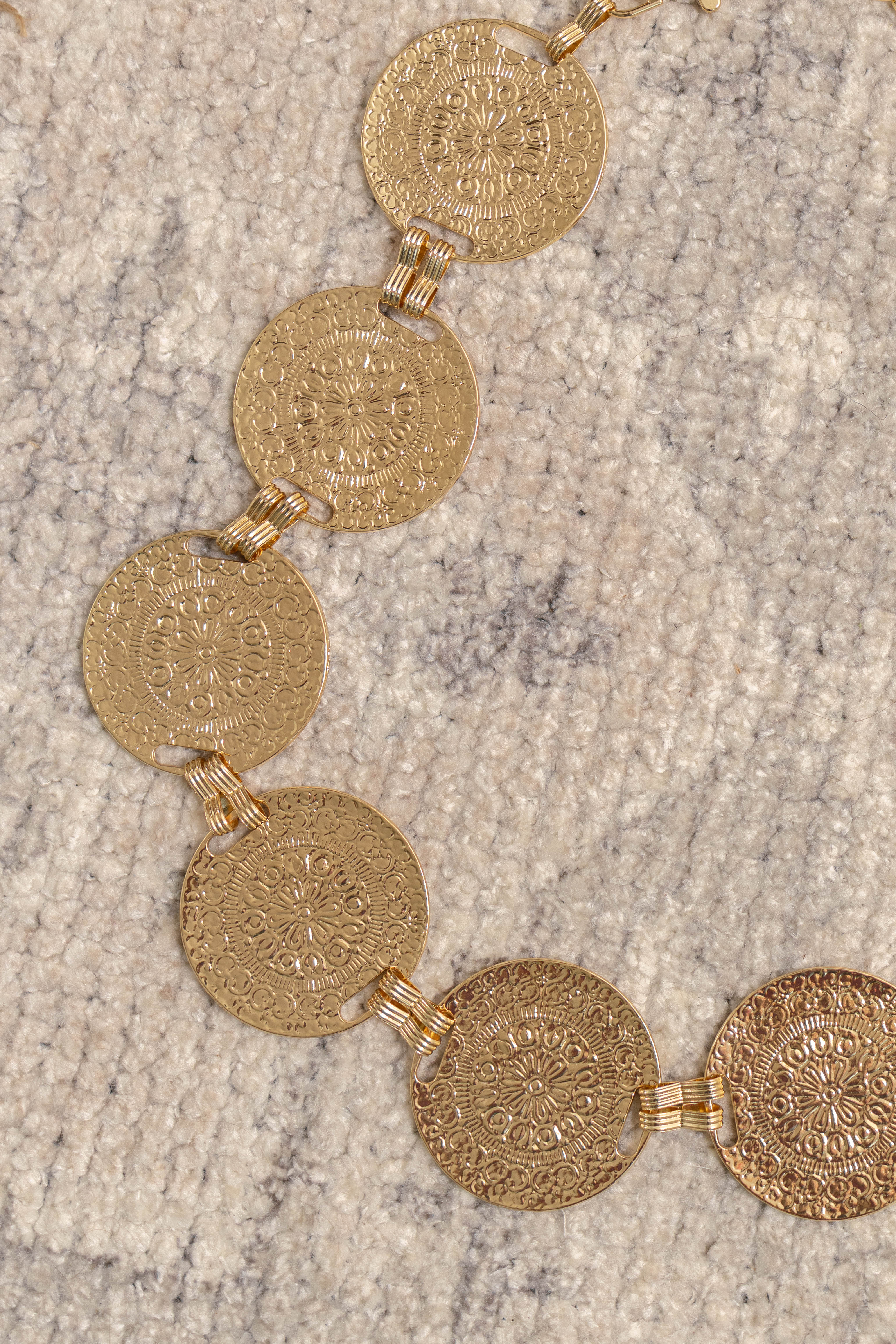 Coin Disc Chain Belt | Gold