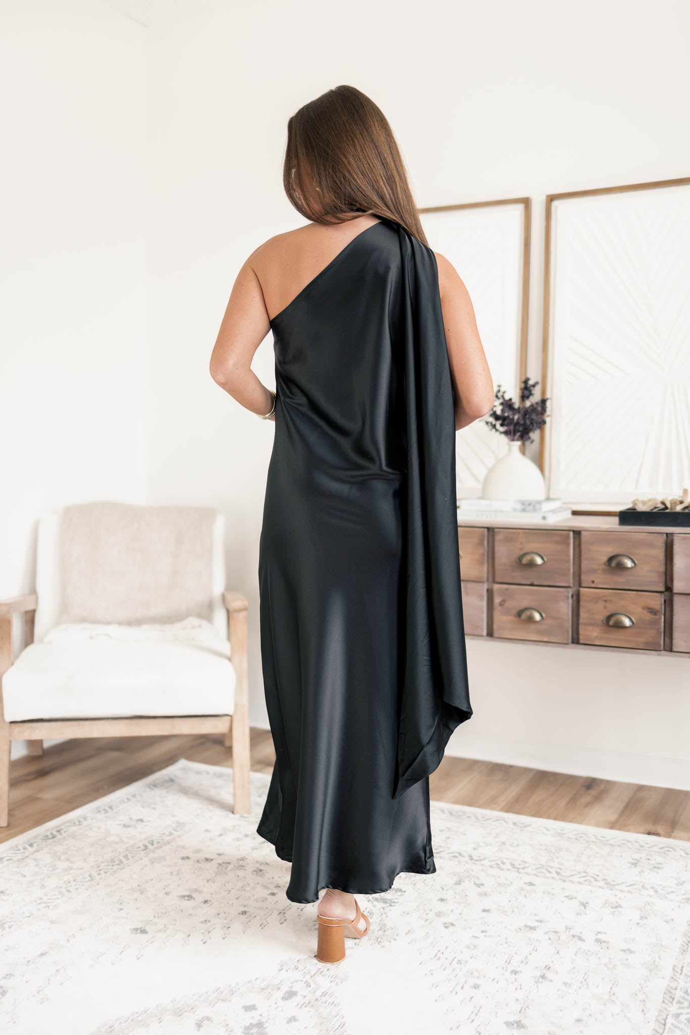 Satin Scarf Dress | Black Steel Mill Collective Satin Scarf Dress | Black Steel Mill Collective