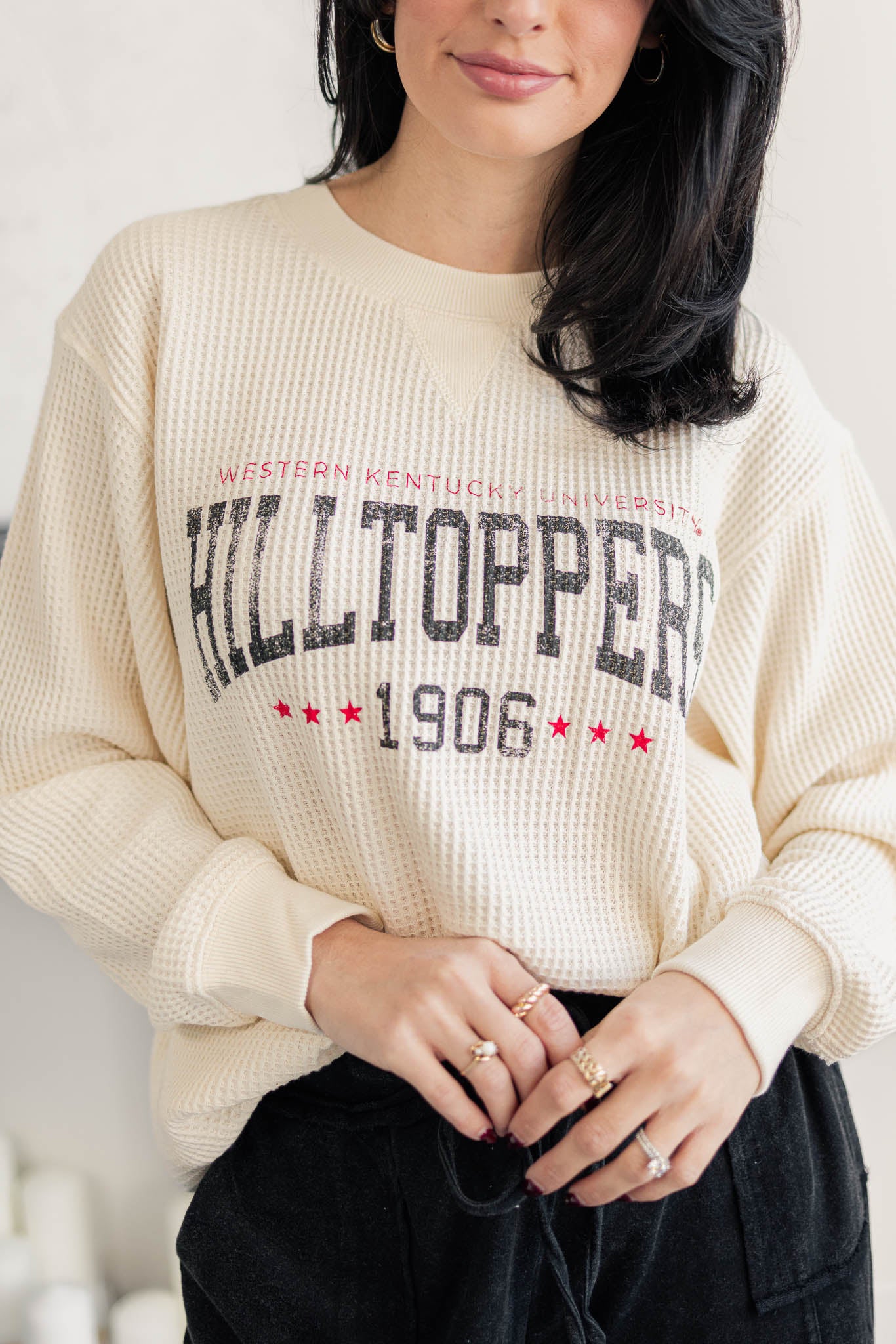 The Hilltopper Waffle Crewneck
