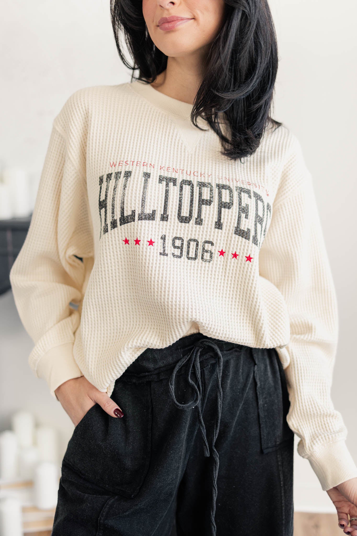 The Hilltopper Waffle Crewneck