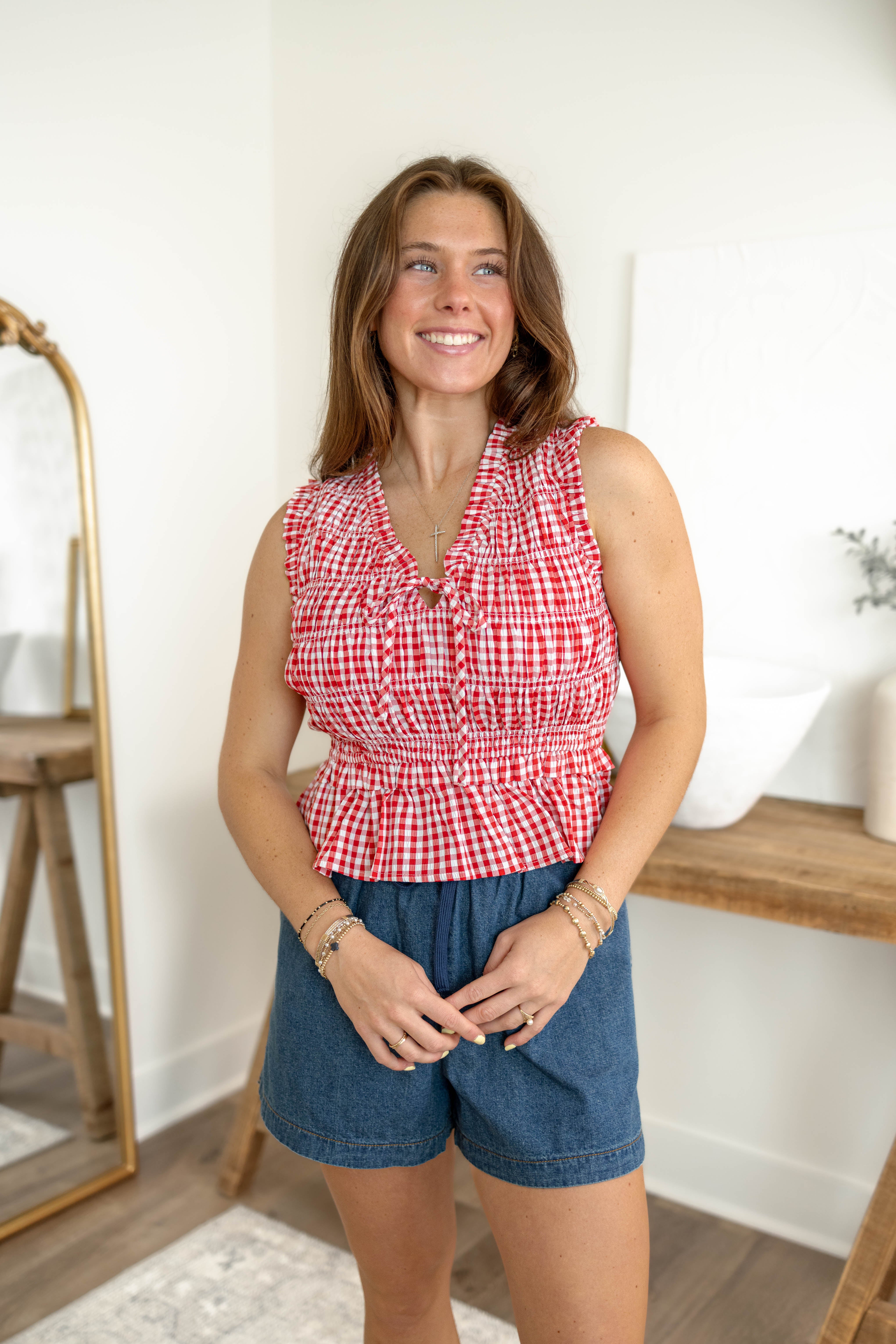 Eliza Gingham Tank