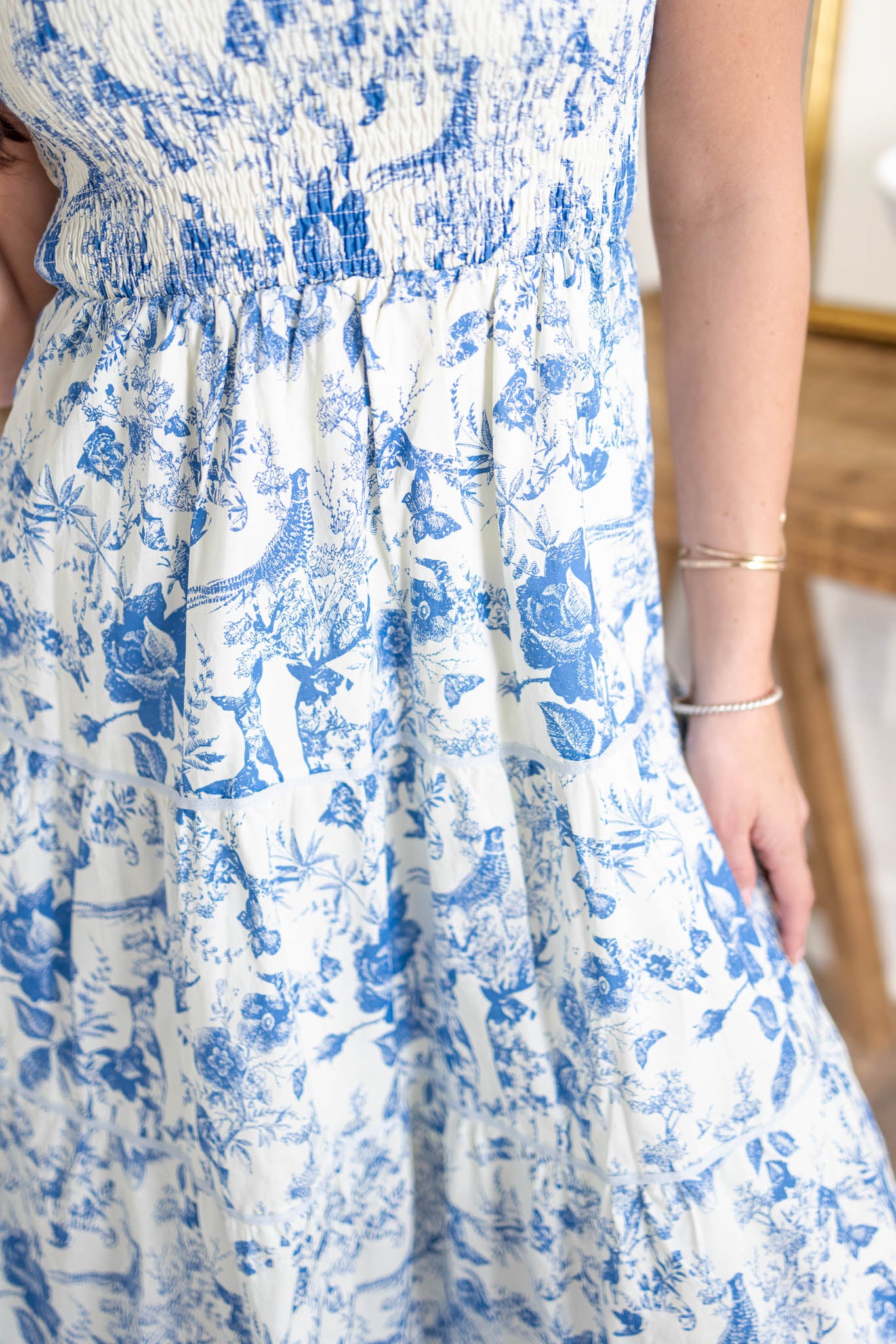 Amora Smocked Midi Dress