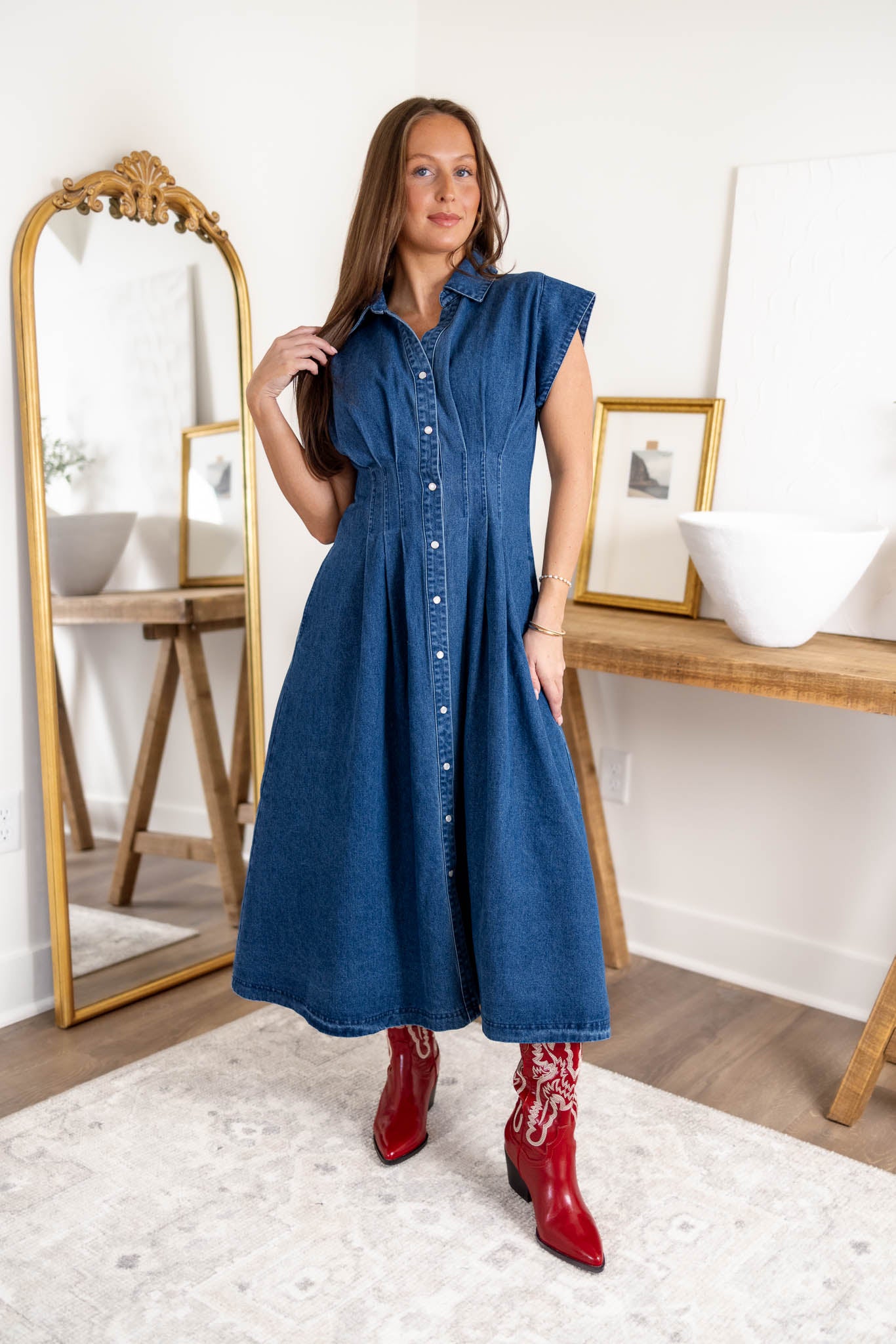 Gabbi Denim Midi Dress