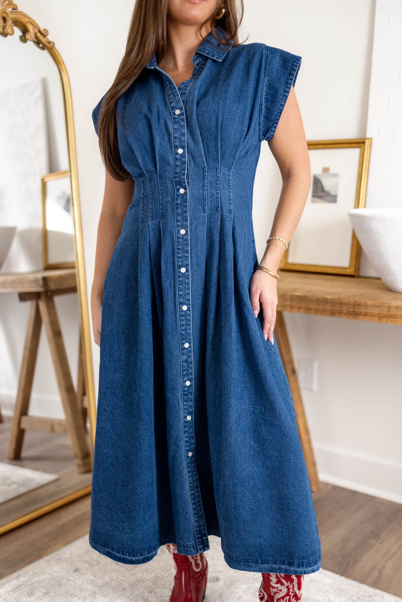 Gabbi Denim Midi Dress