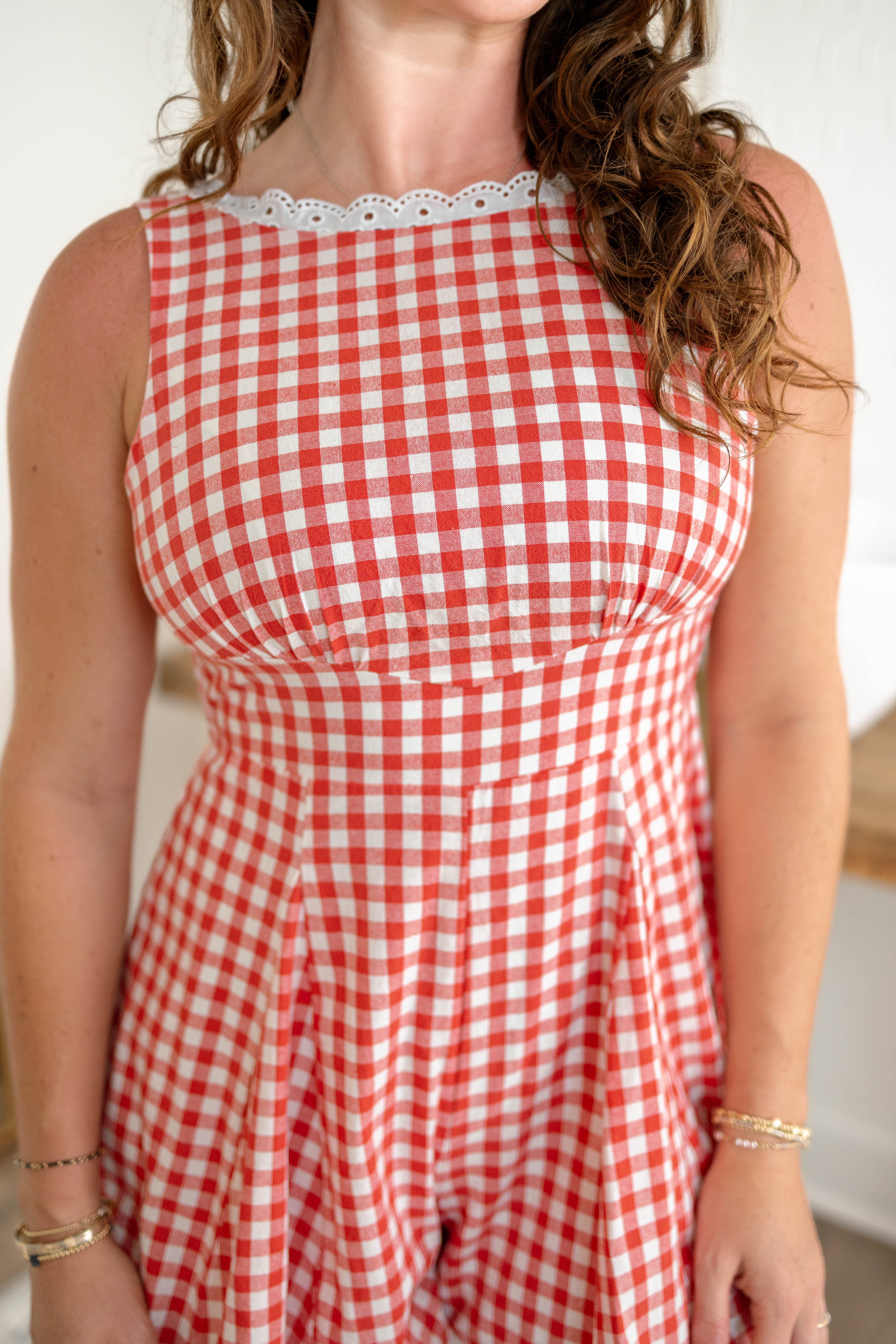 Phoebe Gingham Romper