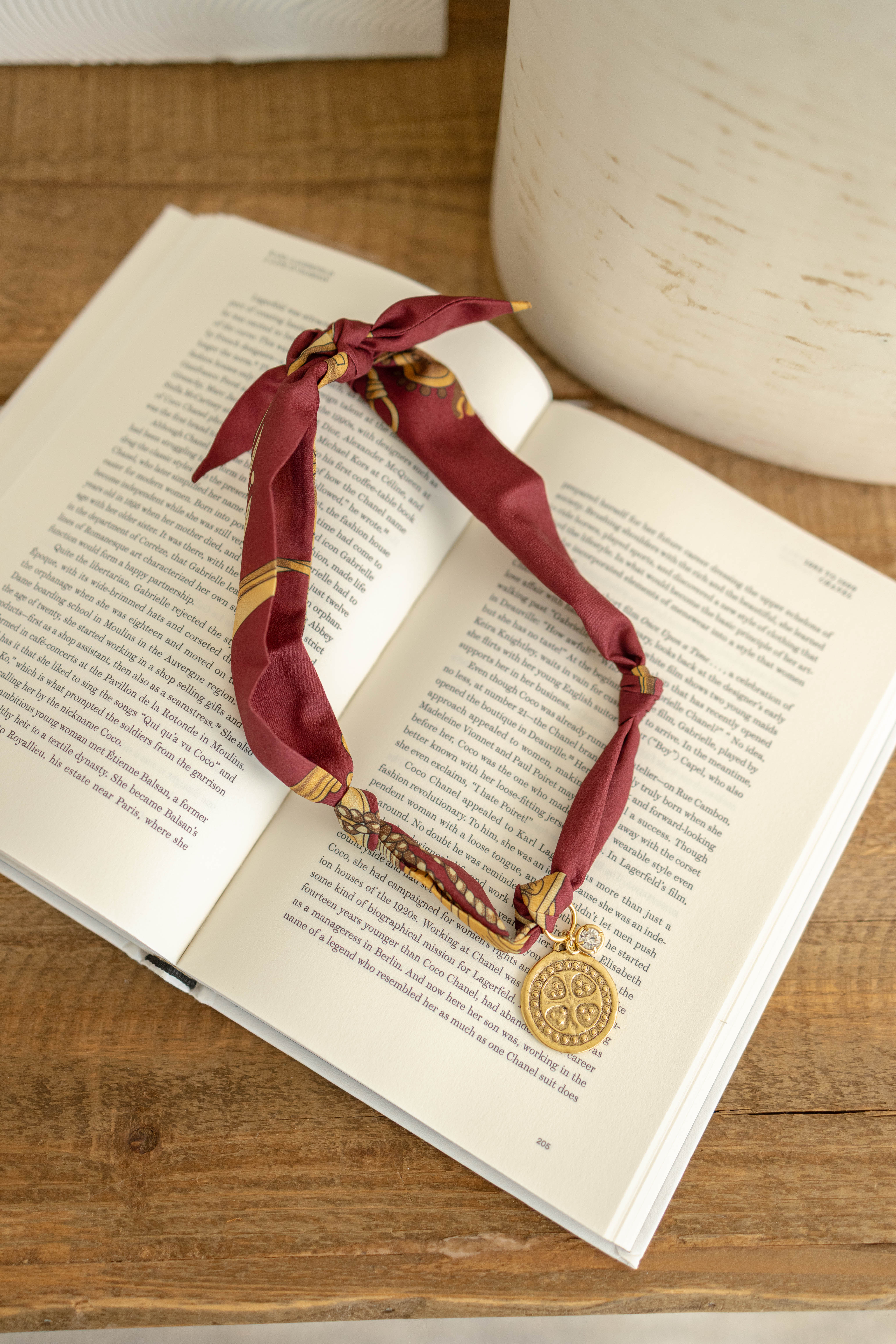 Gold Coin Scarf Necklace