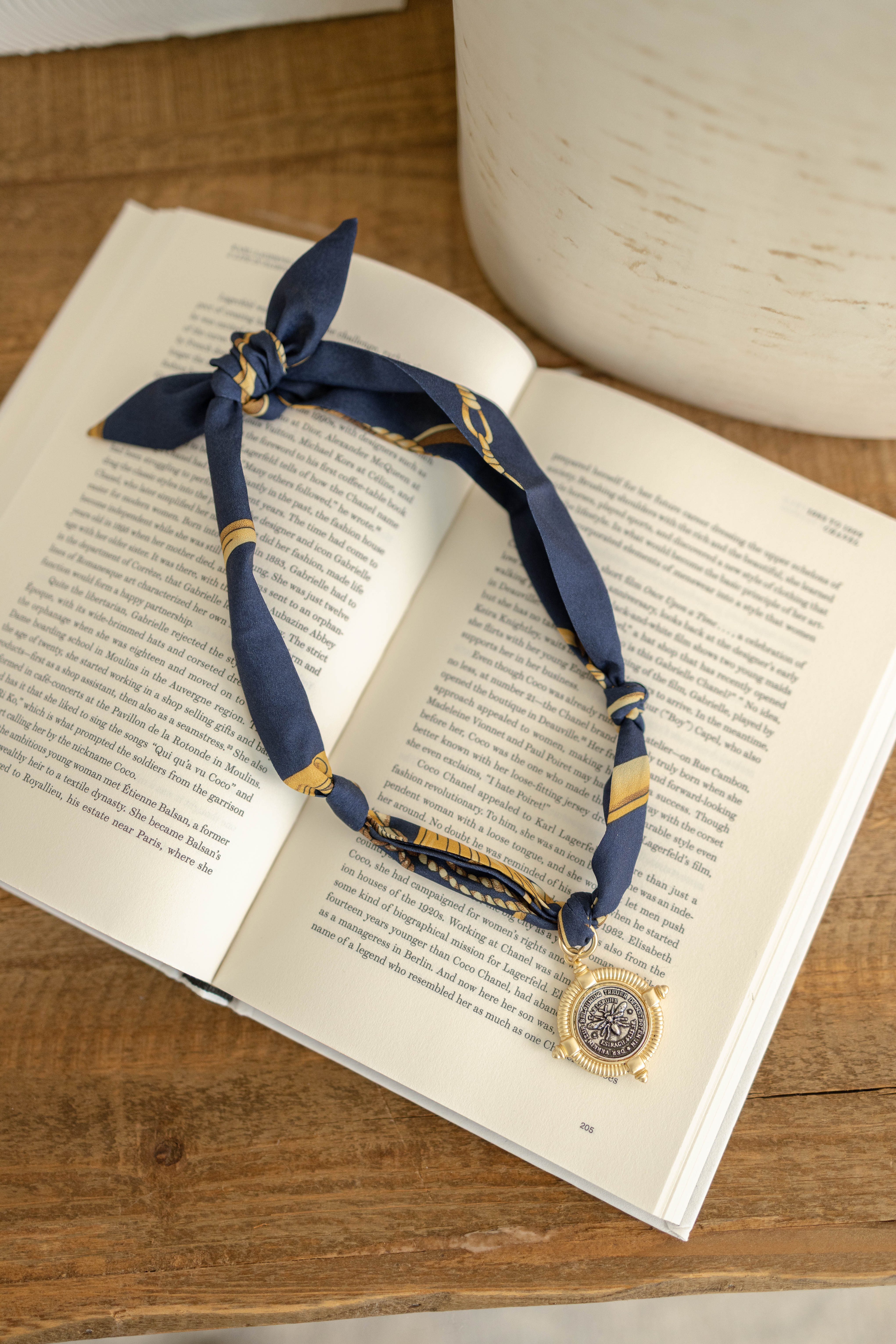 Bee Coin Scarf Necklace