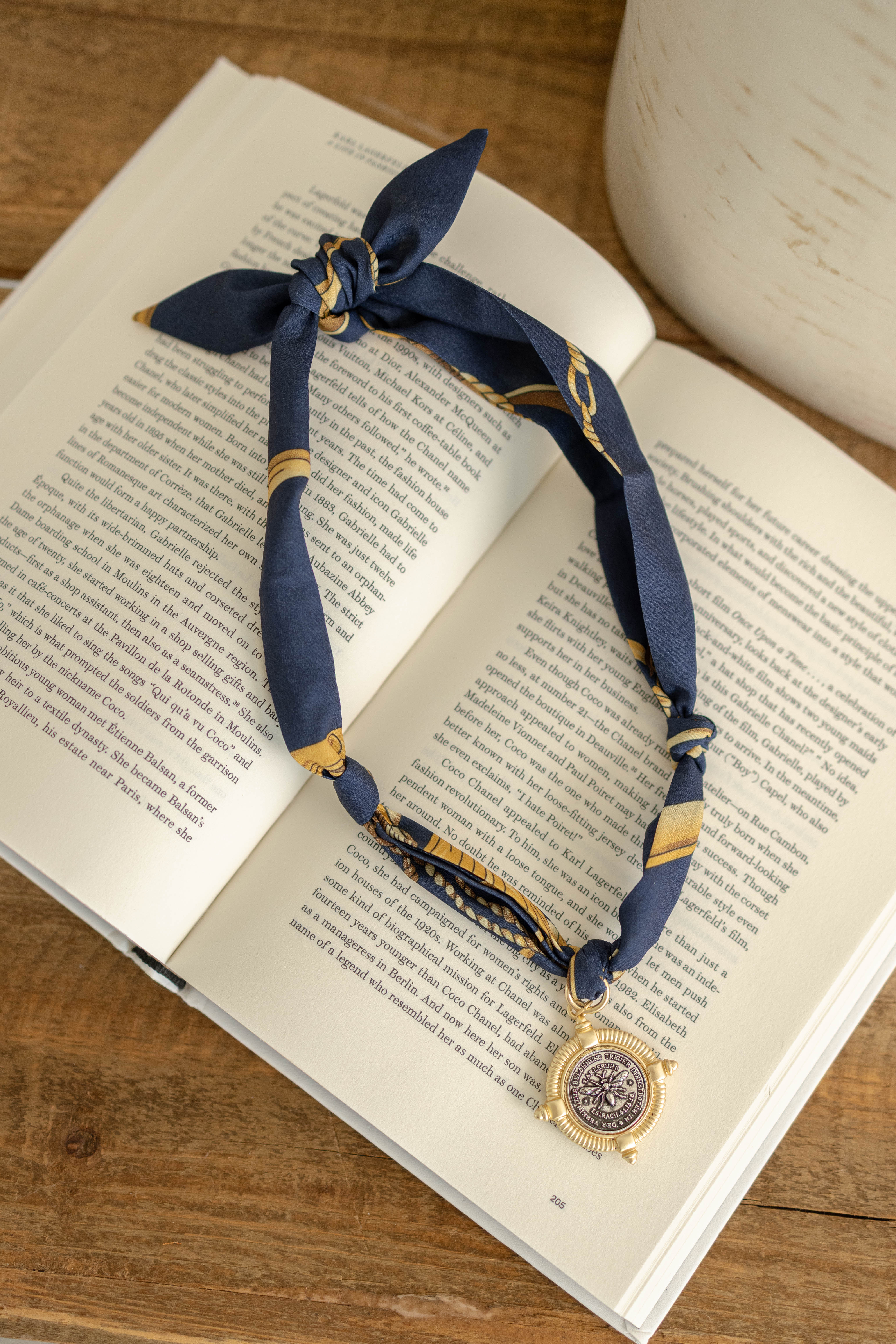 Bee Coin Scarf Necklace