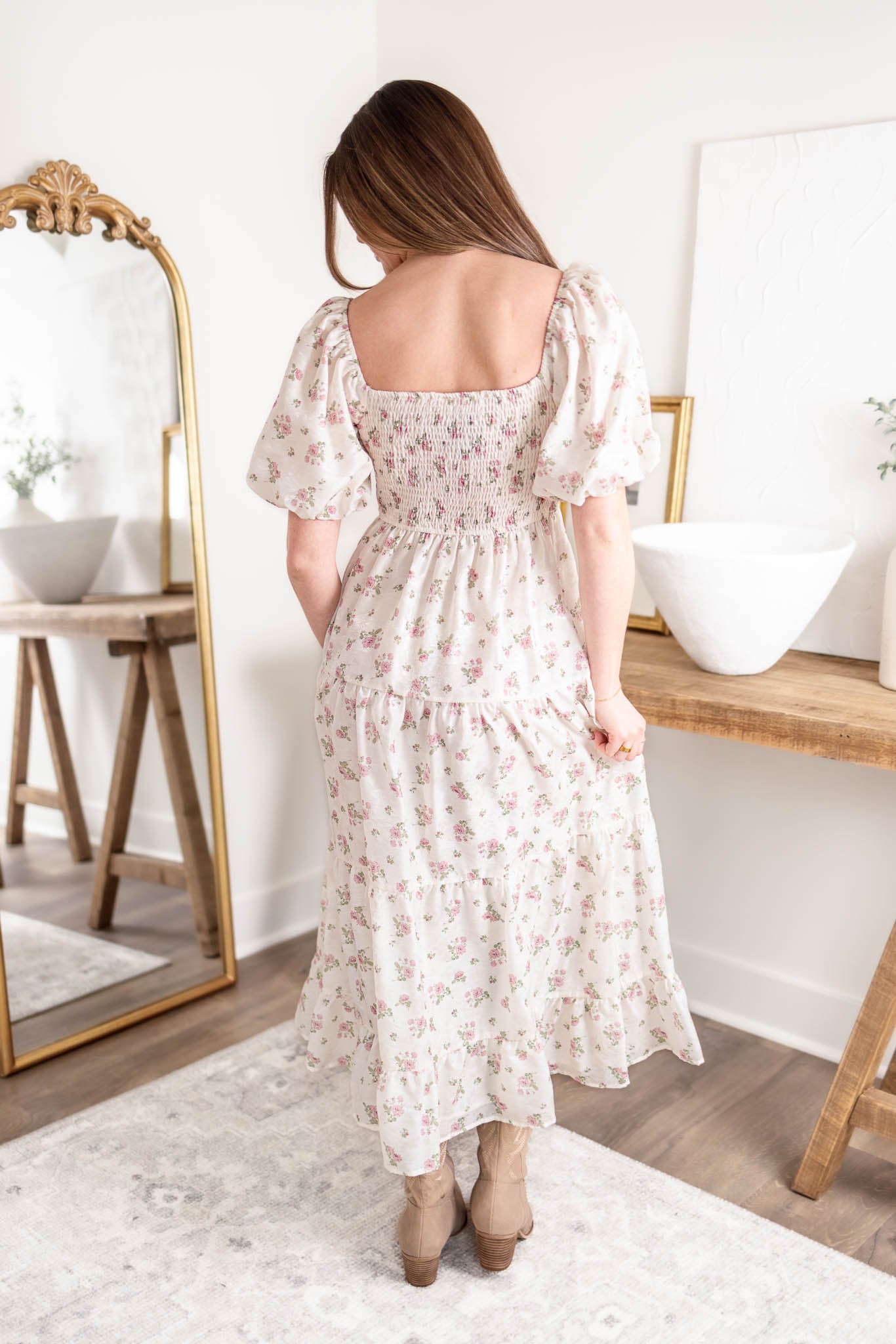 Elowyn Floral Midi Dress